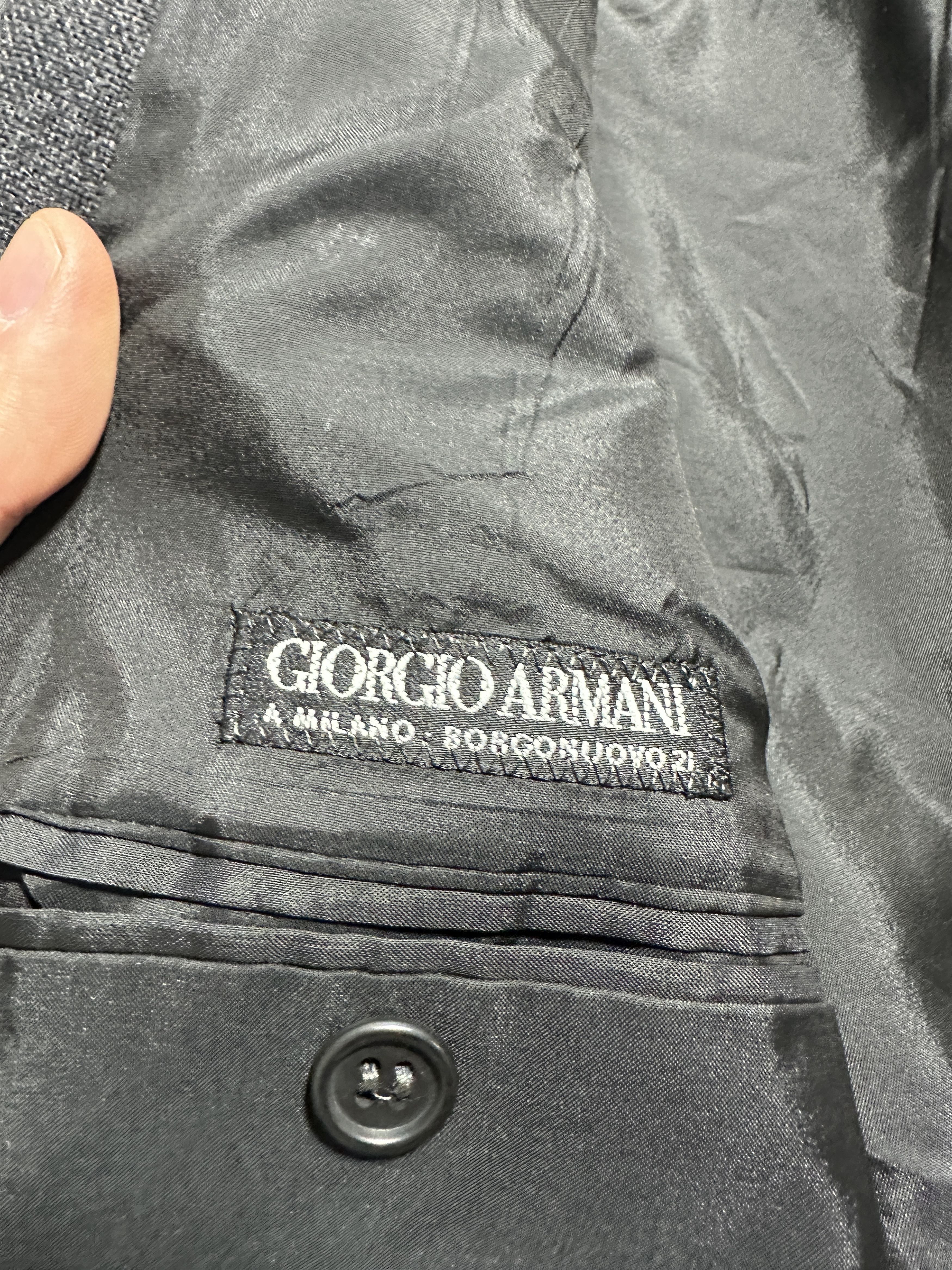 Giorgio Armani Giorgio Armani Black Label Wool Cashmere Double Breasted 50 Size 50R - 14 Thumbnail
