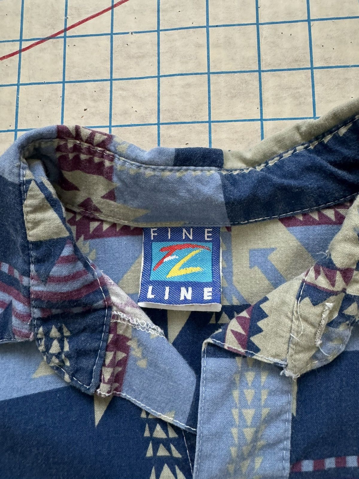 Vintage Vintage Fine Line Navajo Print Long Sleeve Button Up Large Size US XL / EU 56 / 4 - 6 Thumbnail