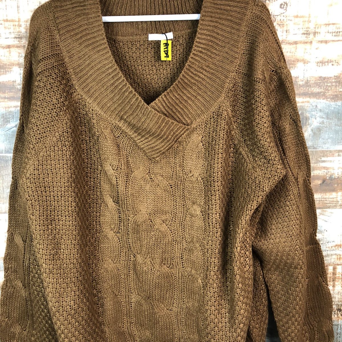 Homespun Knitwear × Japanese Brand Whirldwind Brown cable Knitwear #A1729 Size XL / US 12-14 / IT 48-50 - 5 Thumbnail