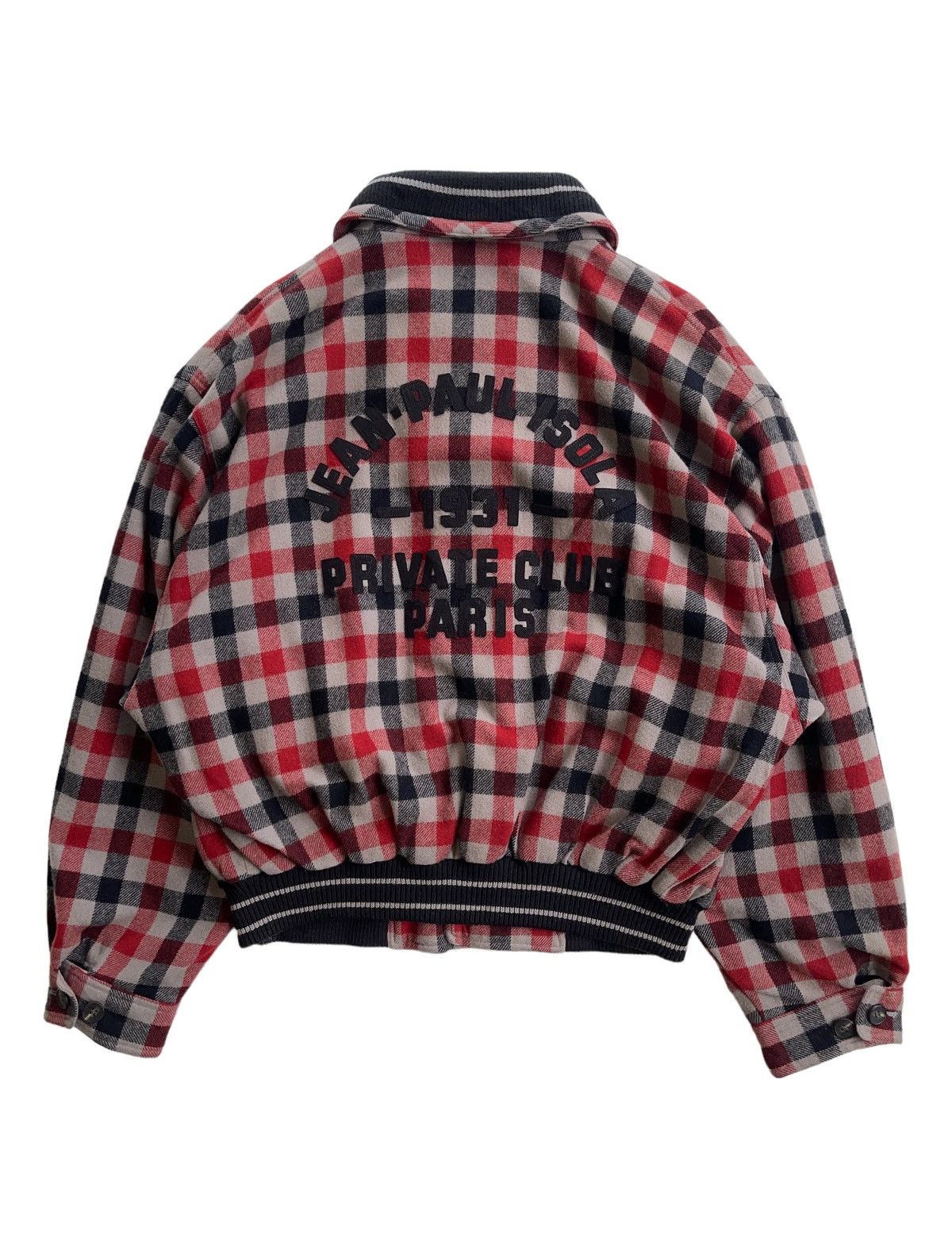 Japanese Brand Jean Paul Isola Red Plaid Bomber Jacket Size US L / EU 52-54 / 3 - 2 Thumbnail