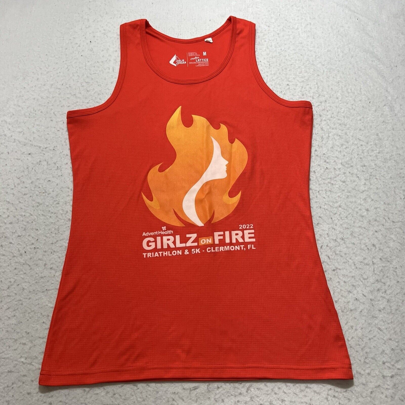 Other Leslie Jordan Medium 22 Girlz on Fire Tank Top Triathalon 5K Size M / US 6-8 / IT 42-44 - 1 Thumbnail