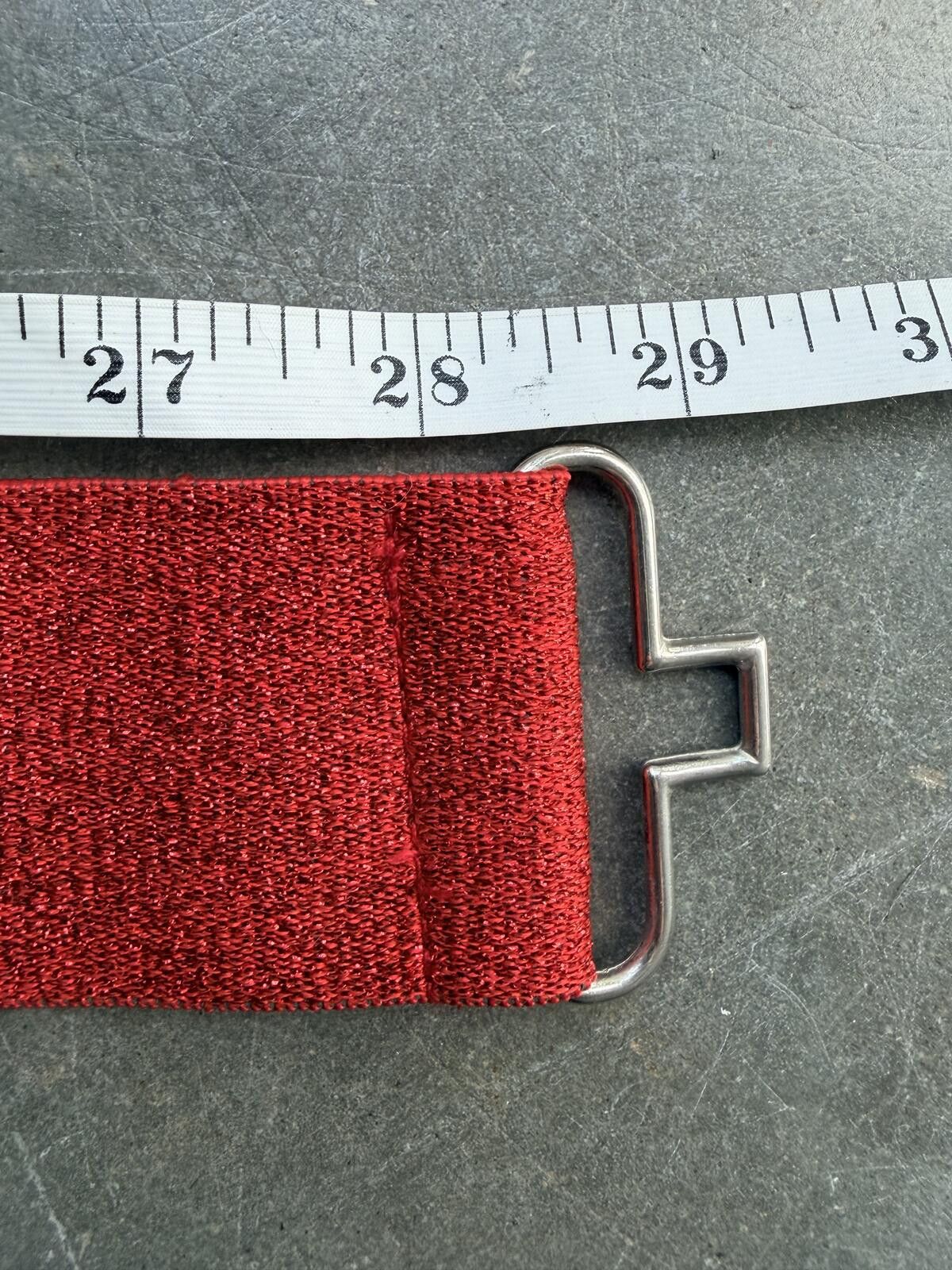 Other Vintage Red Stretch Belt Wide 80s Statement Belt Size ONE SIZE - 6 Thumbnail