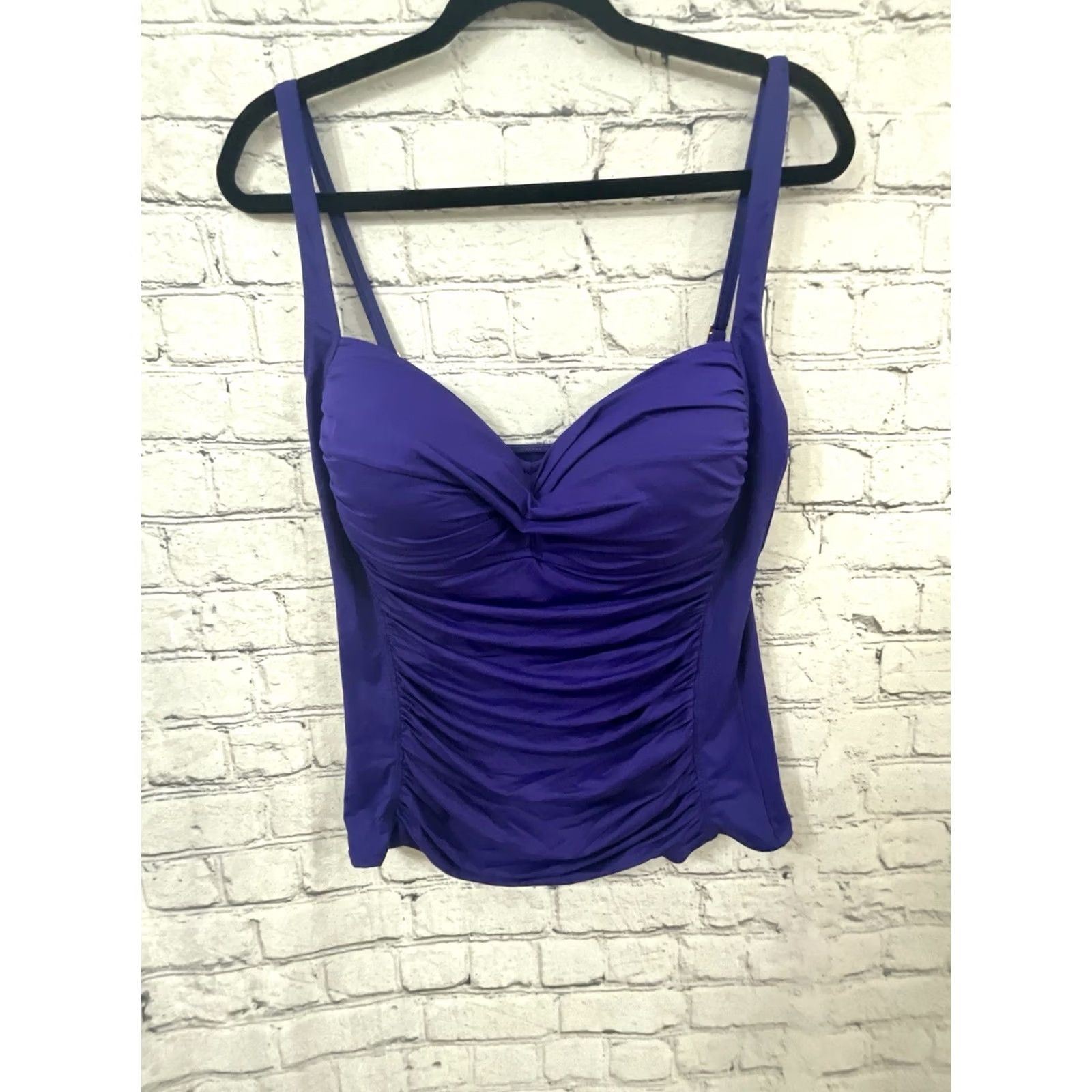 Vintage La Blanca Purple Goddess One Piece Swimsuit Womens 14 Regular Size ONE SIZE - 2 Thumbnail