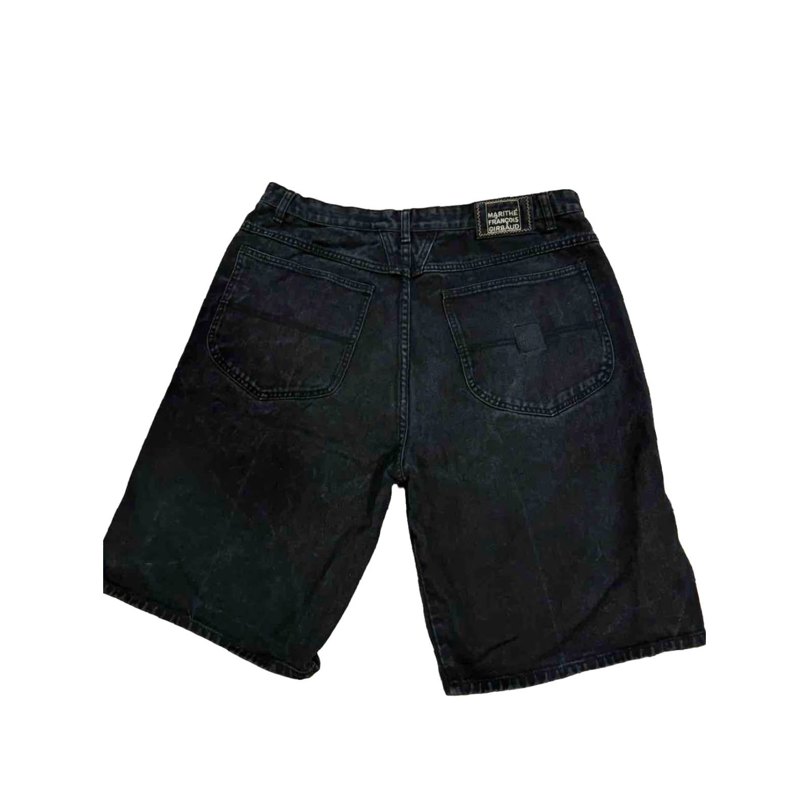 Vintage Marithe Francois Girbaud Denim Shorts Mens Bermuda 90s Y2K Black Wash Size 38/40 Distinctive Tag Size US 40 / EU 56 - 3 Thumbnail
