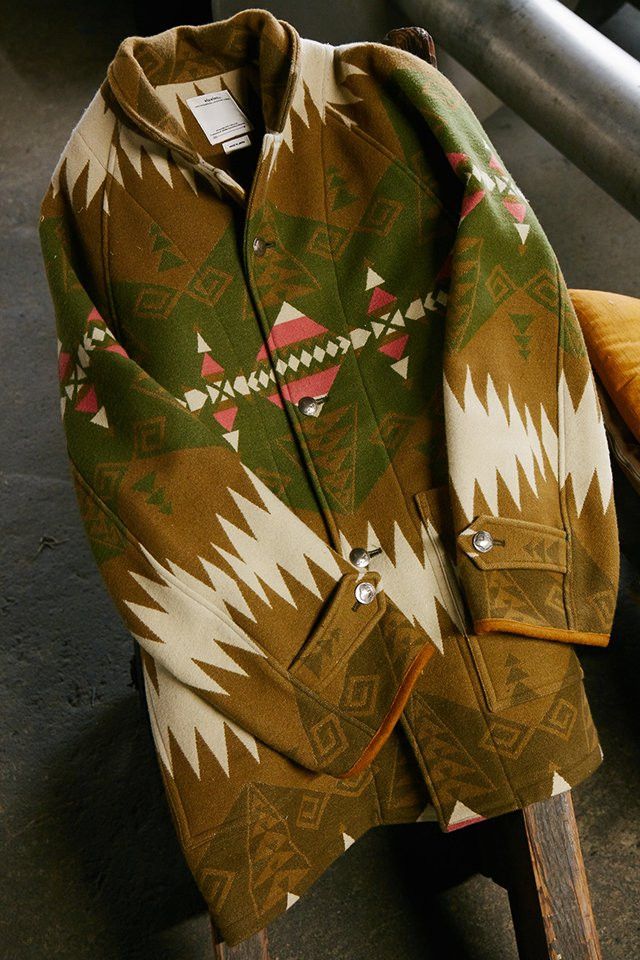 VISVIM HOPILAND COAT NATIVE BLANKET