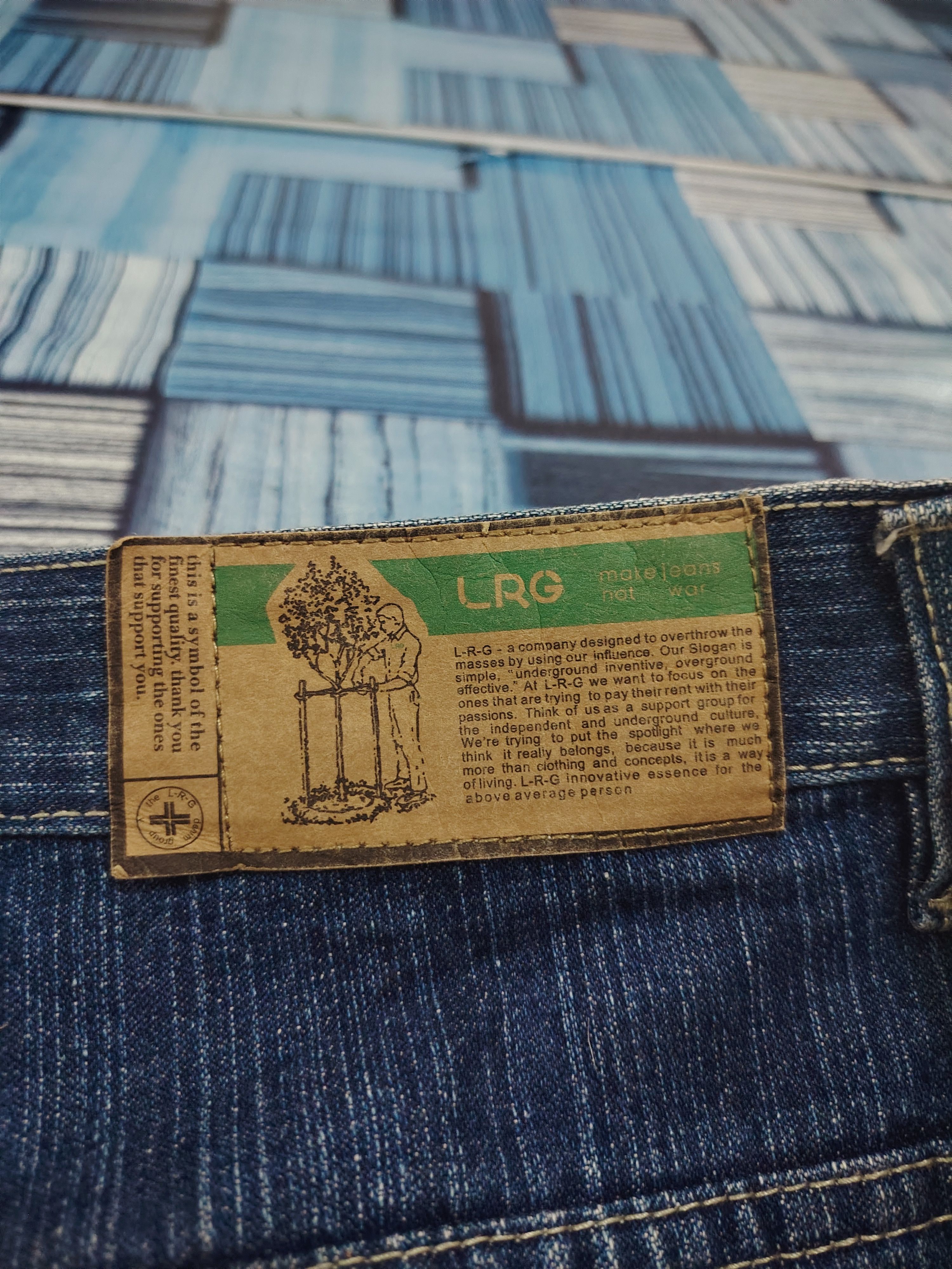 Japanese Brand 💥Insane💥 90's LRG Baggy Flared Jeans Size US 35 - 17 Thumbnail