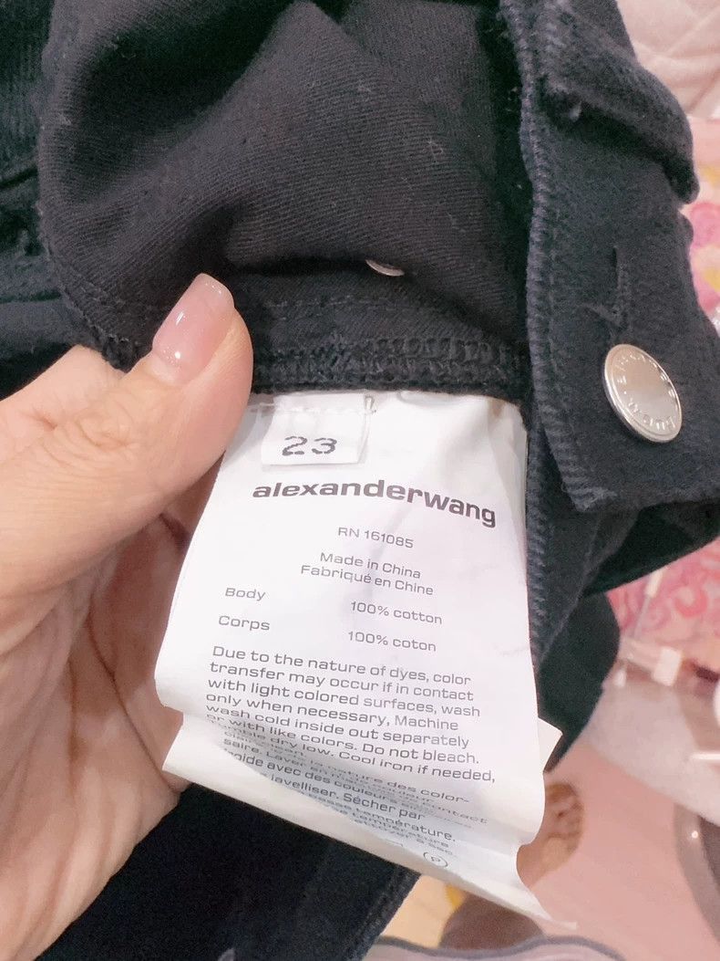 Alexander Wang Alexander Wang Black Wide-Leg Jeans- Size 23" - 7 Thumbnail