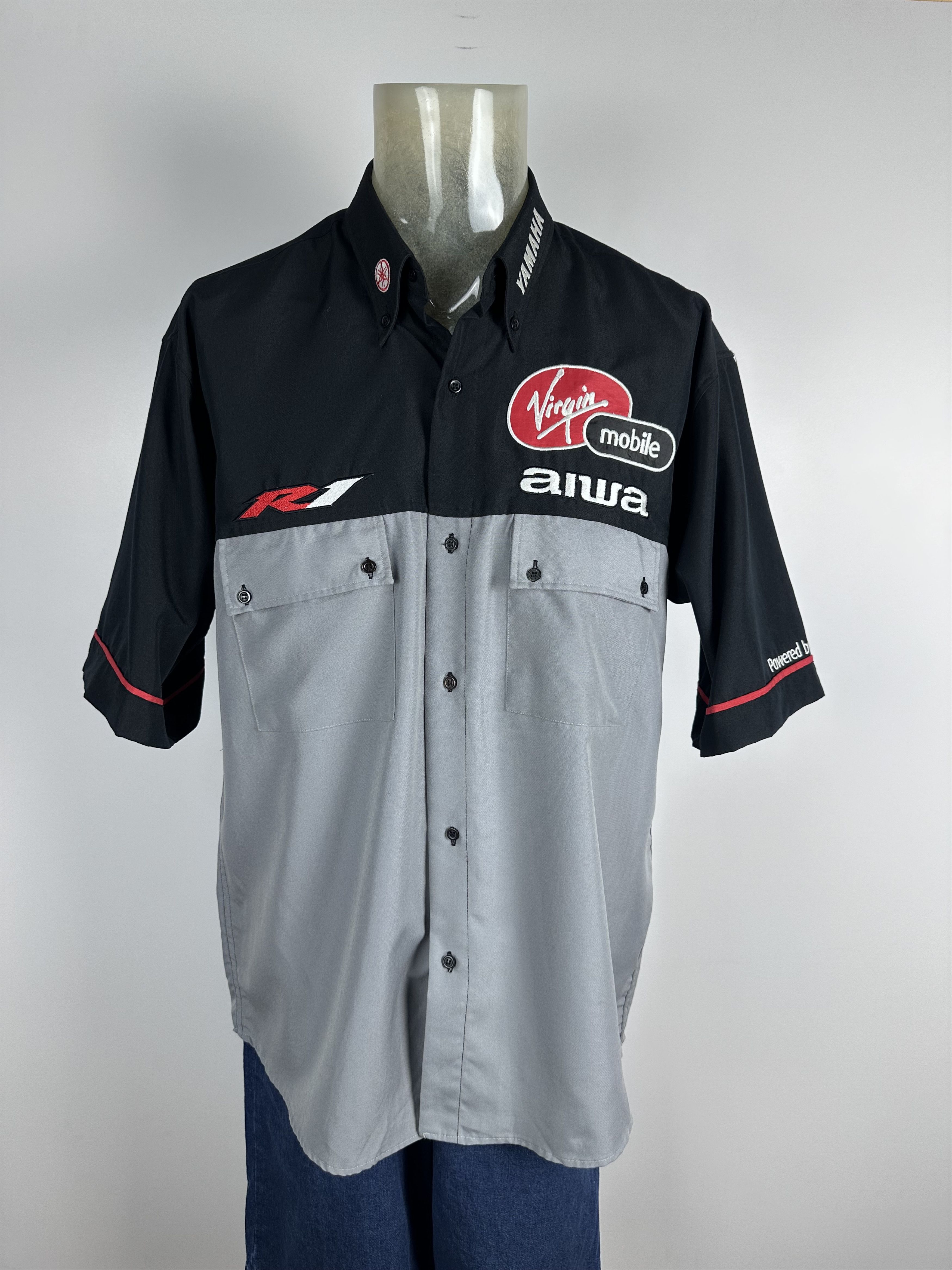 Yamaha Vintage Yamaha Team Virgin Button-Down Shirt Moto Racing Size US L / EU 52-54 / 3 - 1 Thumbnail