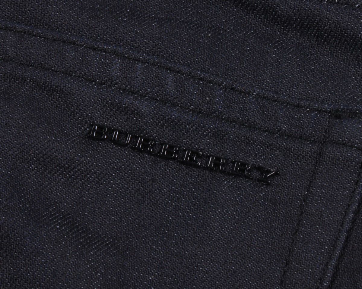 Burberry × Designer BURBERRY London Steadman Dark Blue Jeans Leather Metal Logo Size US 28 / EU 44 - 17 Thumbnail