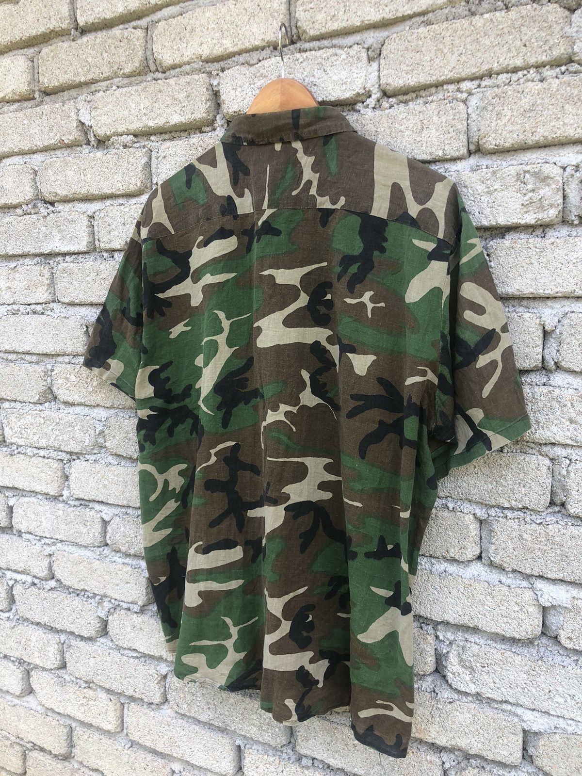 Vintage Vintage 80s Ranger Camo Army Button Up Shirts Size US XXL / EU 58 / 5 - 11 Thumbnail