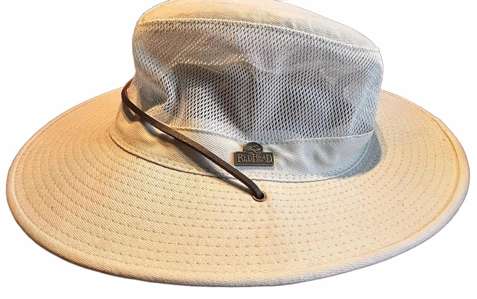 Redhead Red Head Full Brim Tan Bucket Safari Hat Vented Neck Strap Size ONE SIZE - 1 Thumbnail