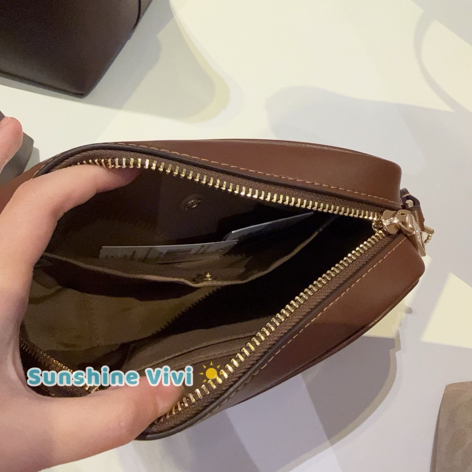 Coach NWT Coach CY752 Mini Jamie Camera Bag Signature Tan/Brown Size ONE SIZE - 7 Thumbnail