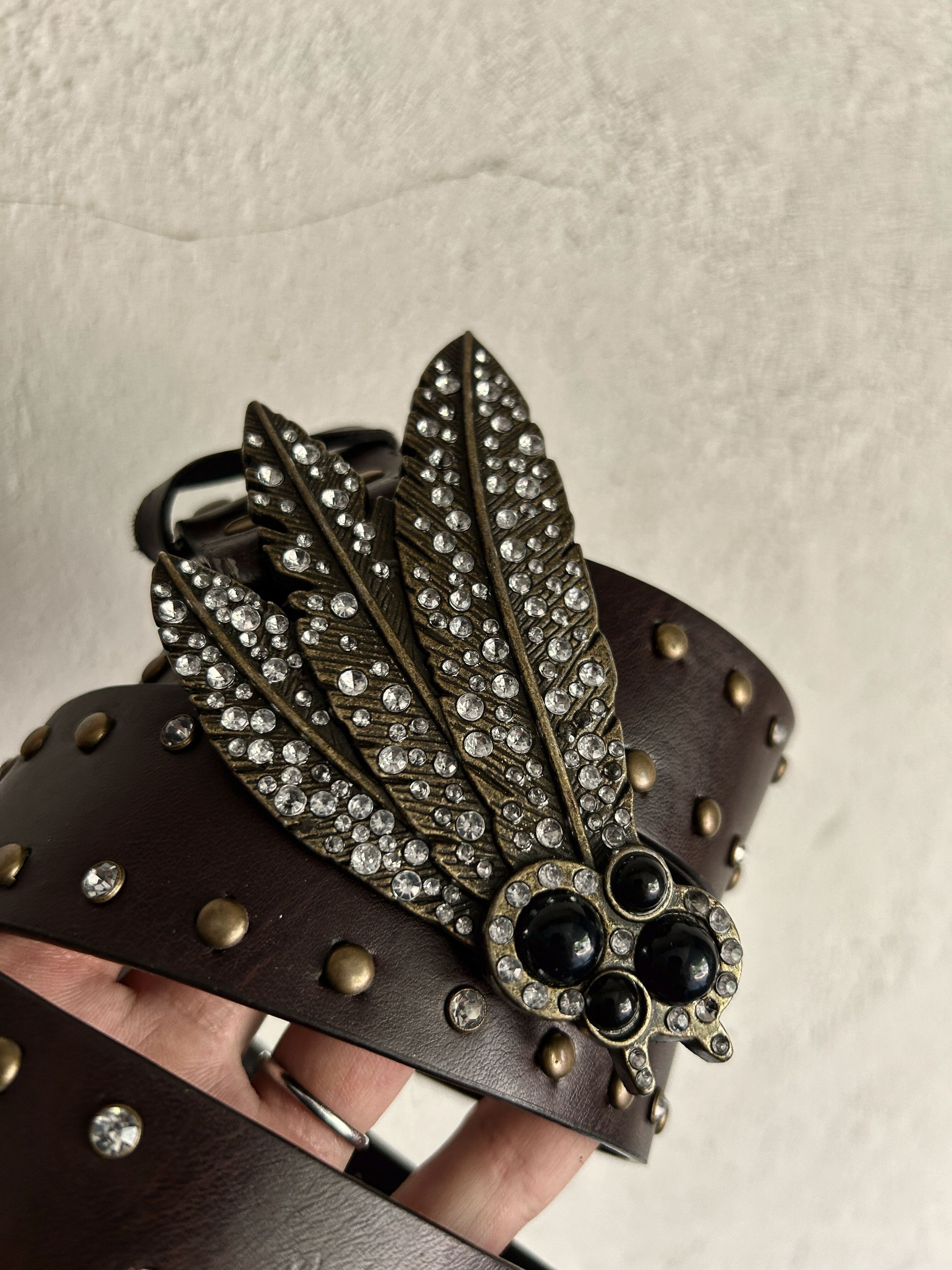 Hysteric Glamour Vintage Y2K Studded Leather Belt Rockstar Core Size ONE SIZE - 4 Thumbnail