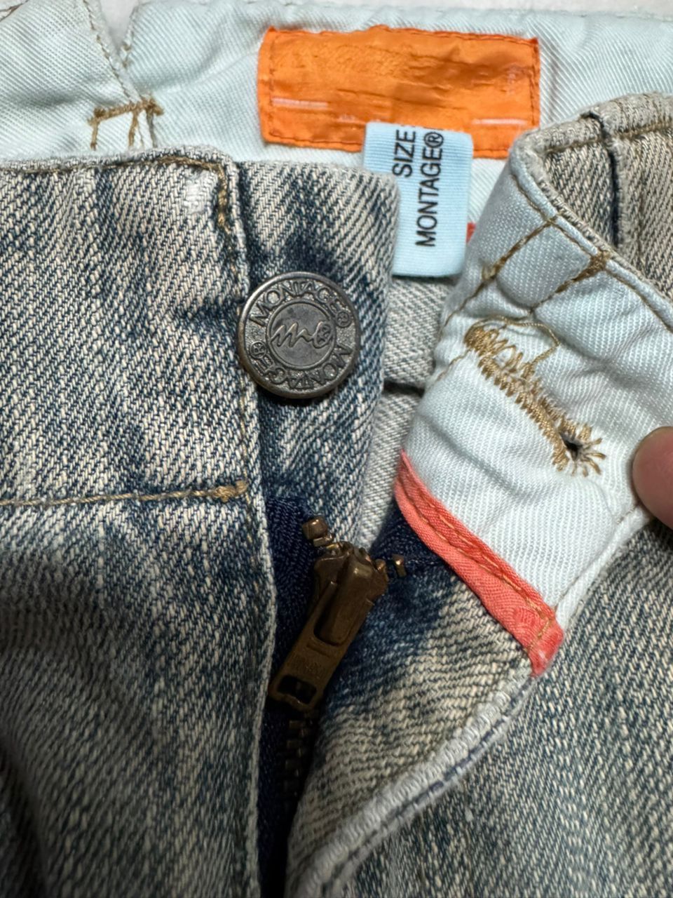 Vintage 💥Grunge💥Montage Very Rare Thrashed Rusty Insane Baggy Jean Size US 30 / EU 46 - 11 Thumbnail