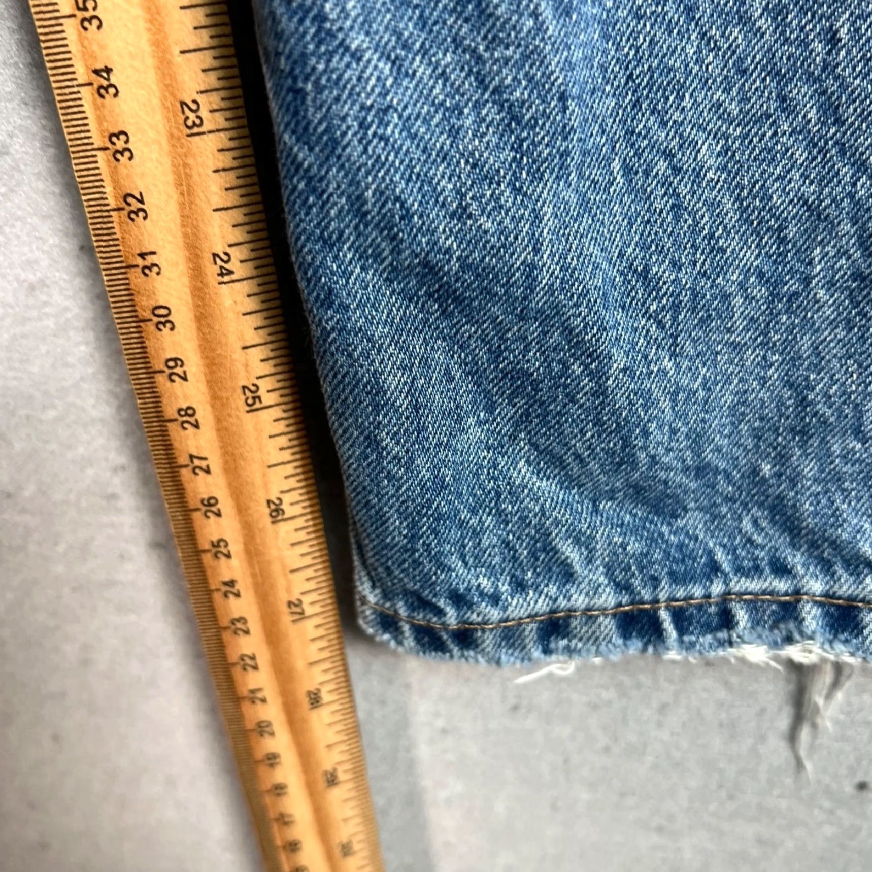 Everlane Everlane Jeans Mens 29 Blue Organic Cotton High-Waisted Straight-Leg Denim Shirt? Size US 29 - 7 Thumbnail
