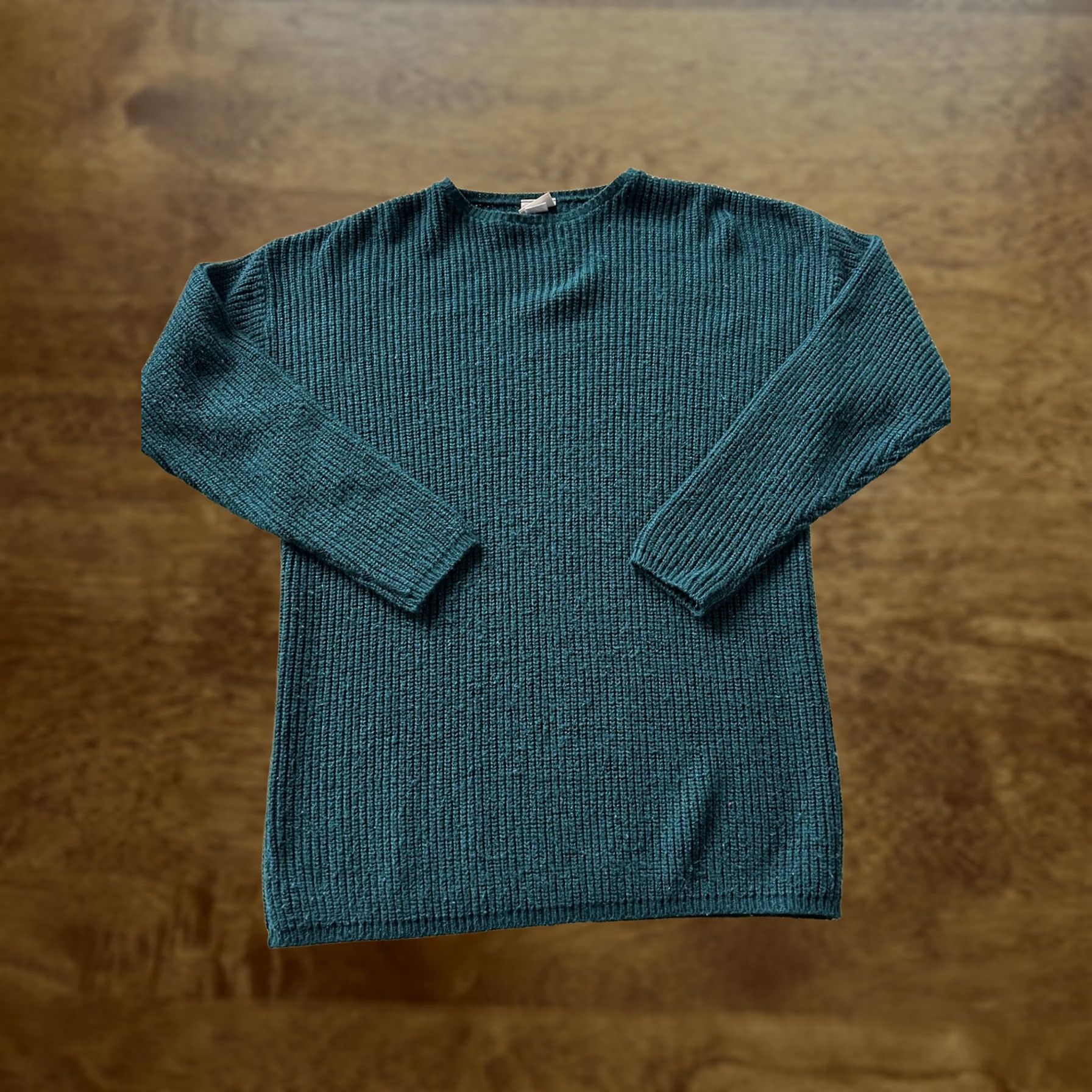 Vintage Huntington Ridge Sweater Mens Medium Green Solid Crewneck Knit Pullover Made USA Size US M / EU 48-50 / 2 - 1 Thumbnail