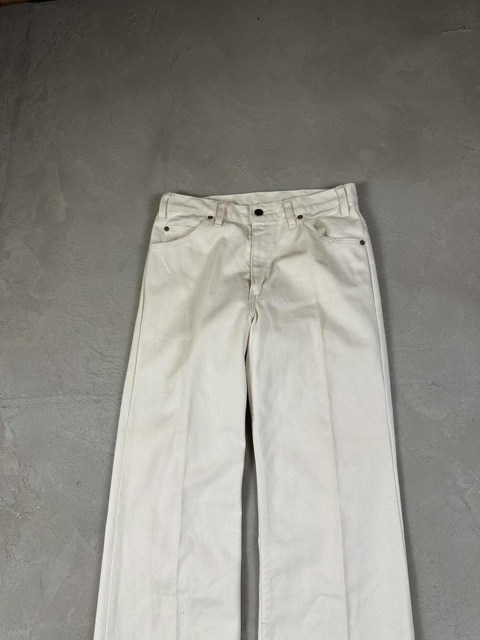 Levi's 70s Levi's Flaired Denim Jeans Pants Rare Size US 33 - 3 Thumbnail
