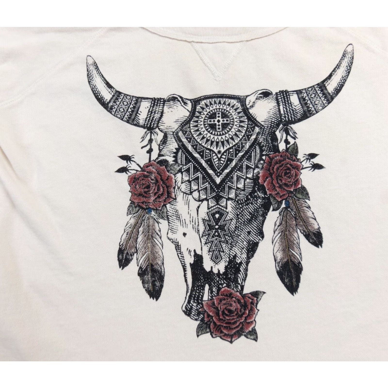 Ralph Lauren Denim & Supply Ralph Lauren Sweater Women XS Beige Skull Lightweight Crew Neck All Seasons Womens Size XS / US 0-2 / IT 36-38 - 2 Thumbnail