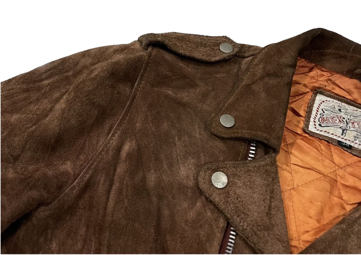 Schott Vintage Mextex Double Collar Biker Suede Leather Jacket Size US S / EU 44-46 / 1 - 9 Thumbnail