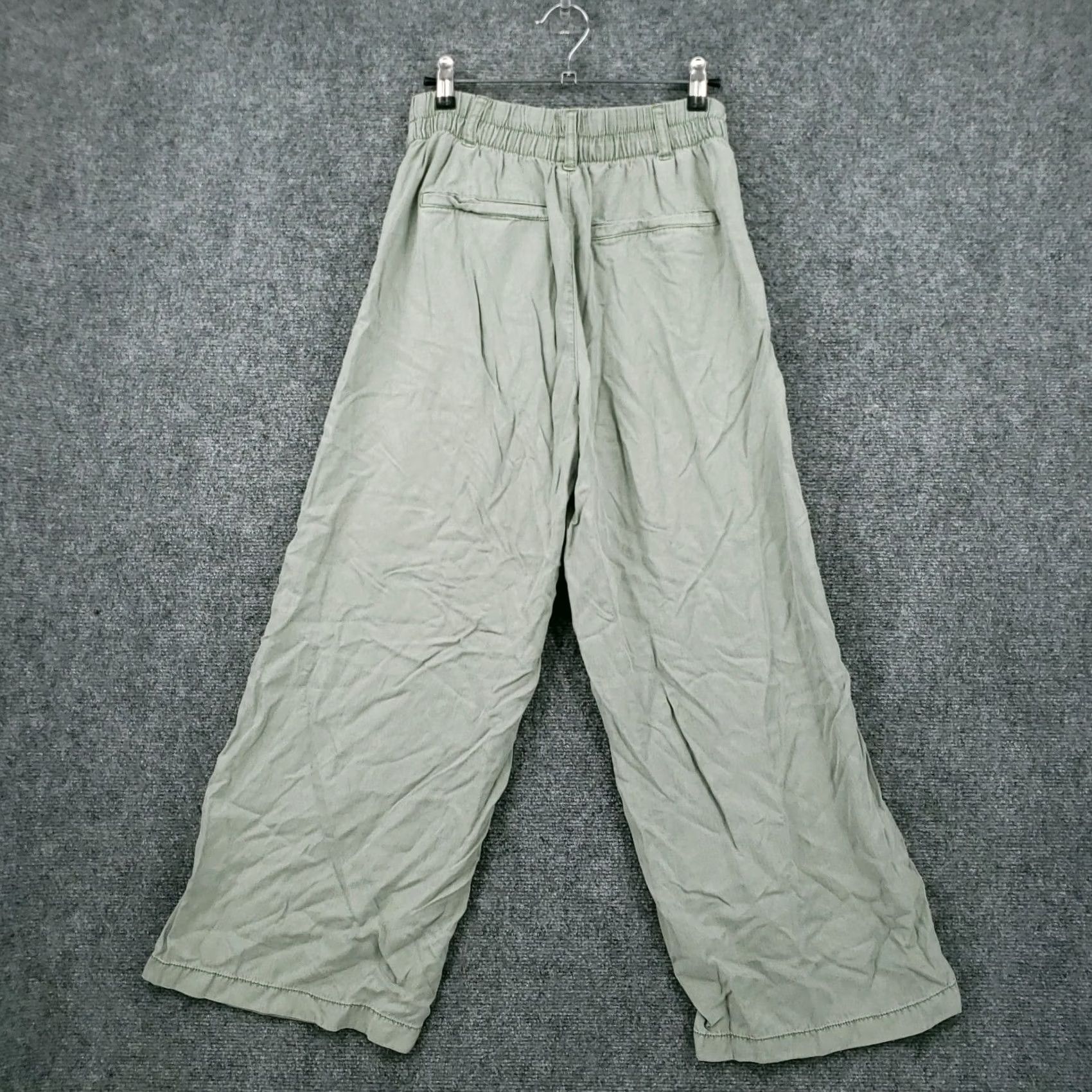 Cynthia Rowley Cynthia Rowley Pants Womens 2 Green Lyocell Wide-Leg High Rise Elastic Waist Shoes? Size 26" / US 2 / IT 38 - 2 Thumbnail