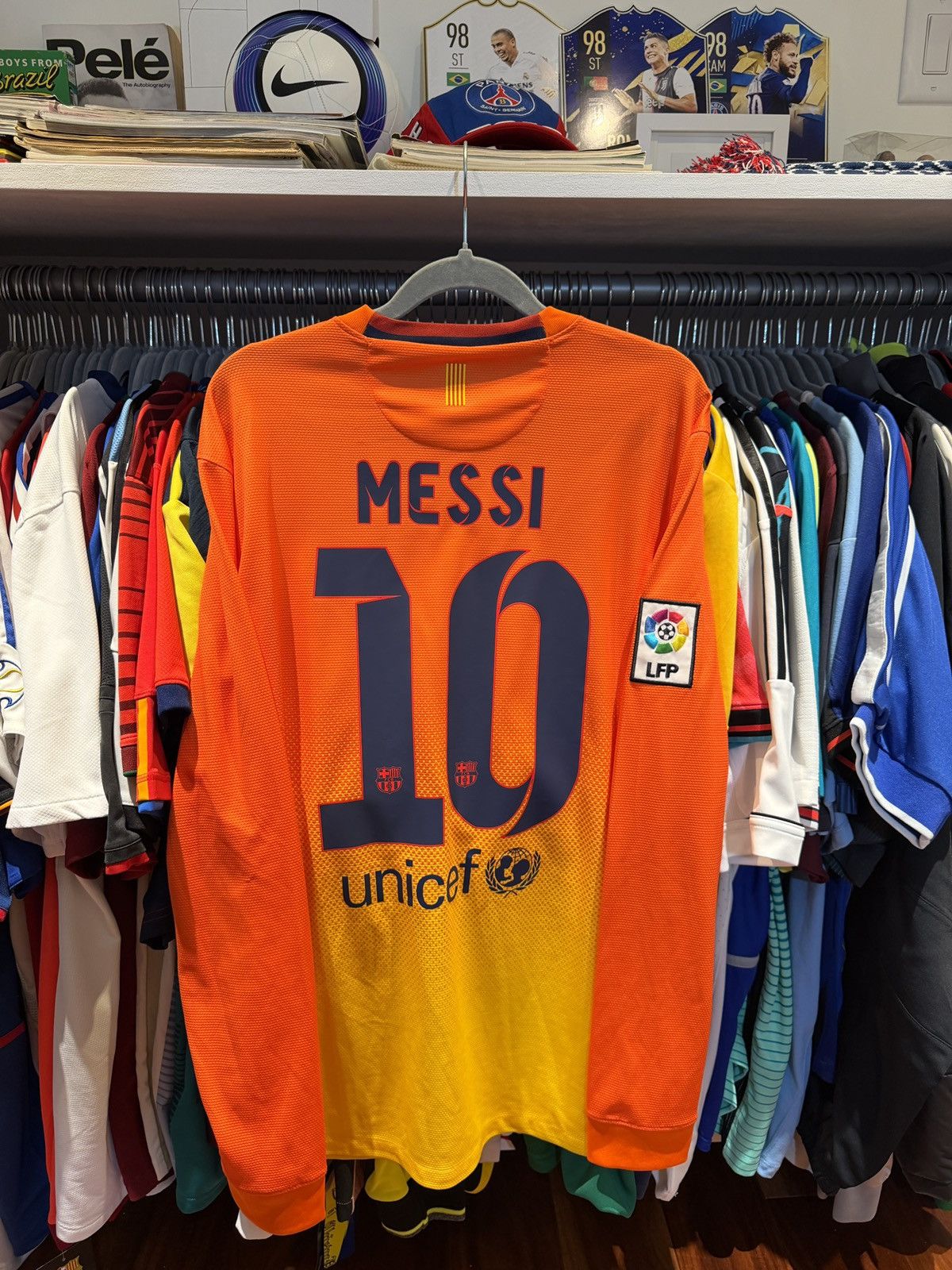 Barcelona 2012/13 Messi Long Sleeve Away Soccer Jersey