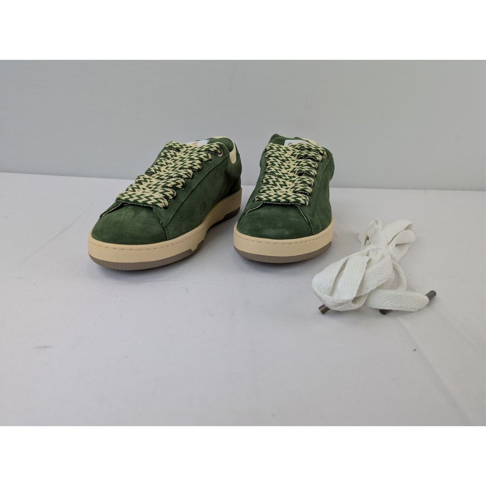 Lanvin o1rshd1 Curb Lite Low-Top Sneakers in Dark Green Size US 11 / EU 44 - 8 Thumbnail