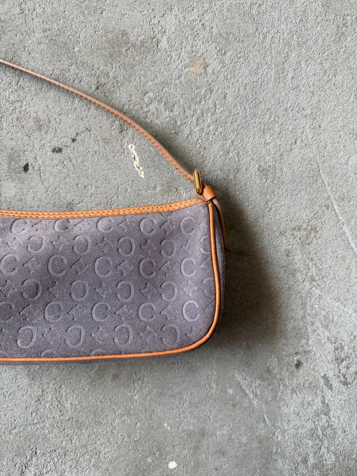 Celine Celine C Macadam Suede Shoulder Bag Purple/Beige Size ONE SIZE - 5 Thumbnail