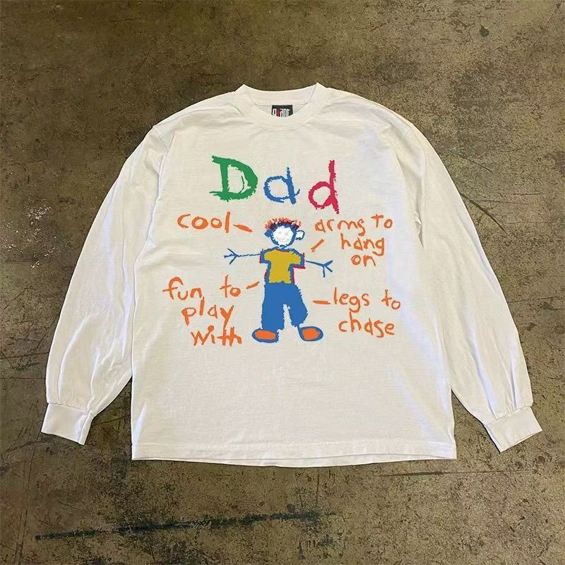 Vintage Street casual retro trendy boy printed long-sleeved t-shirt Size US M / EU 48-50 / 2 - 1 Thumbnail