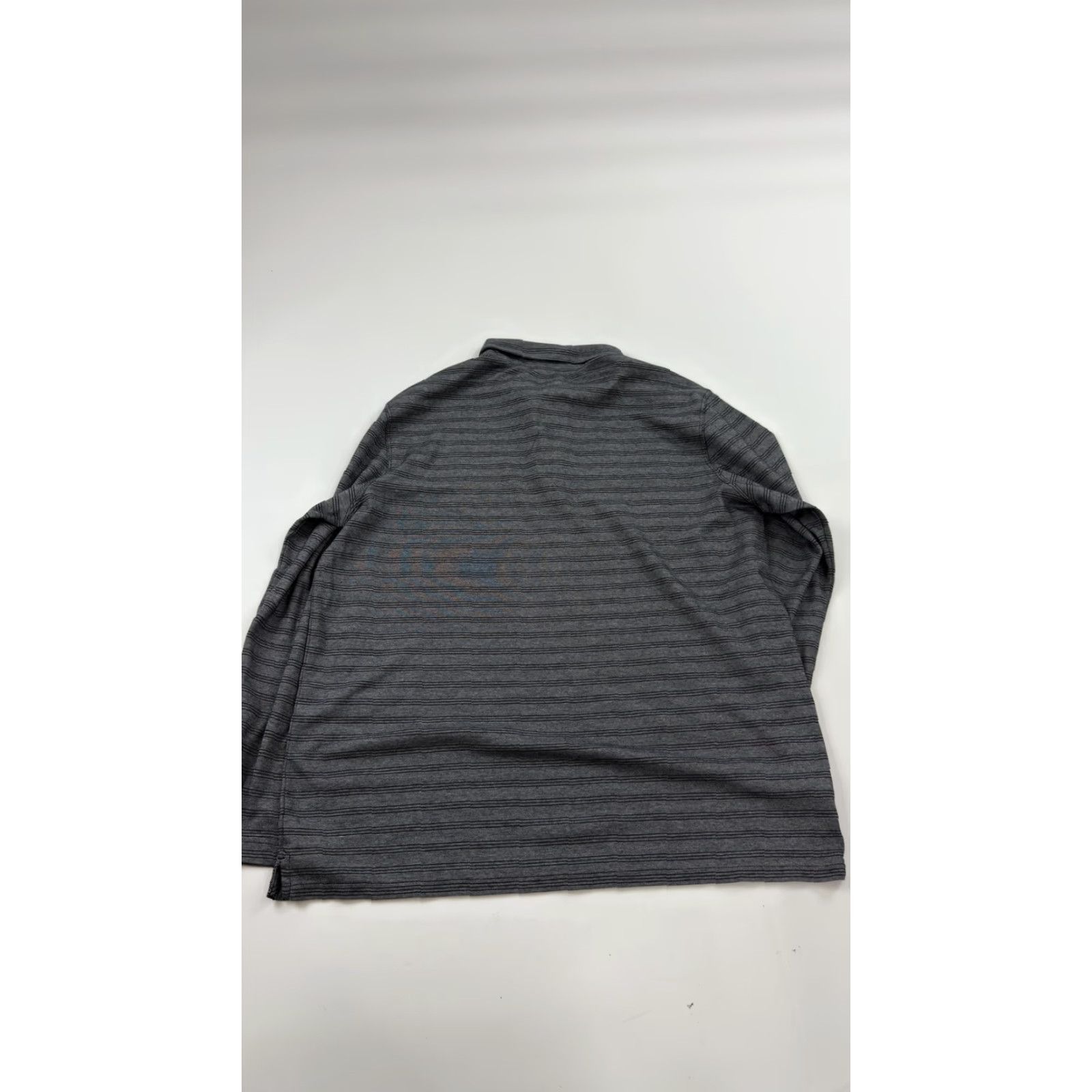 Vintage Broletto Polo Shirt Men Large Gray Striped Cotton Casual Long Sleeve Button Necktop Size US L / EU 52-54 / 3 - 4 Thumbnail