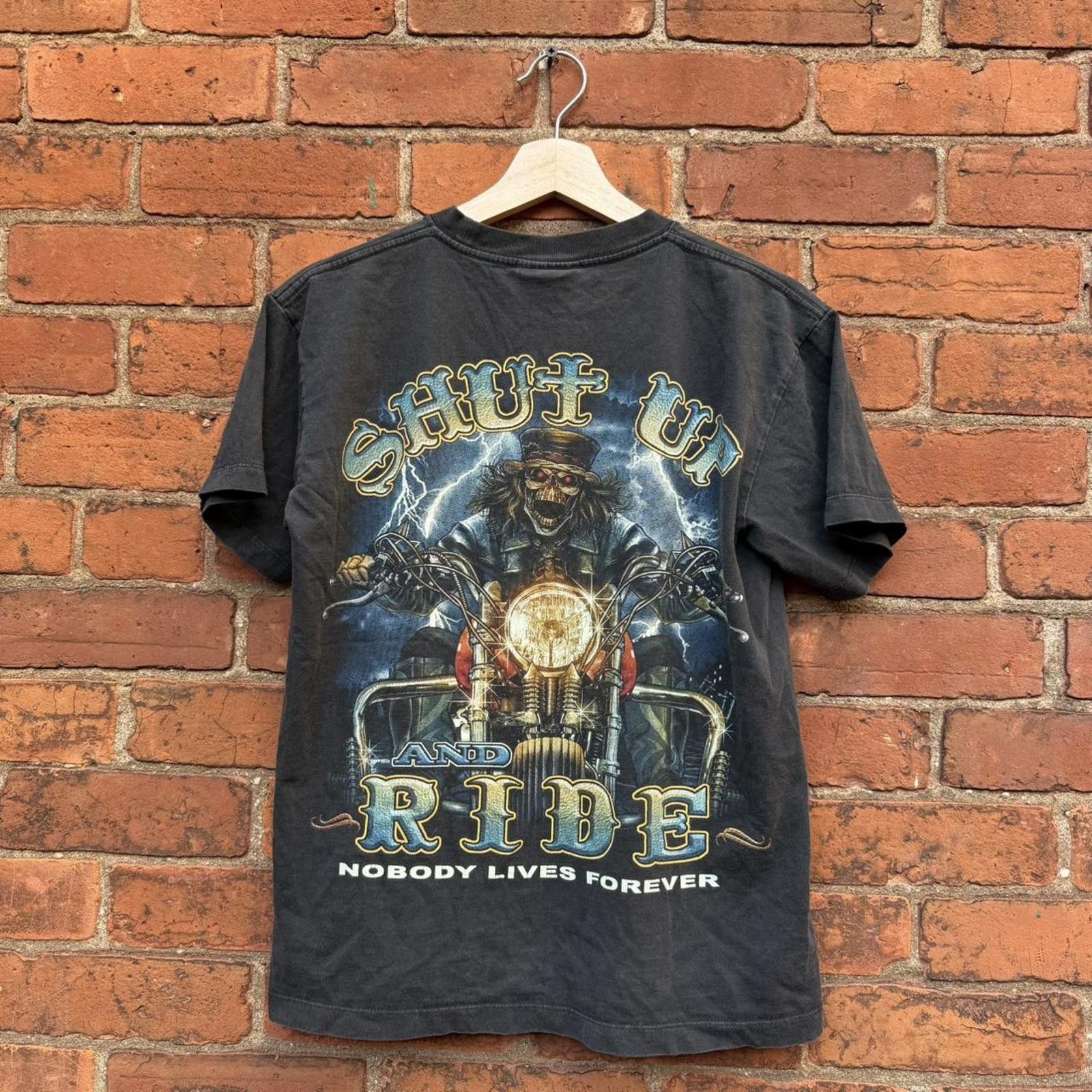 Other shut up and ride nobody lives forever t shirt biker tees M Size US M / EU 48-50 / 2 - 3 Thumbnail