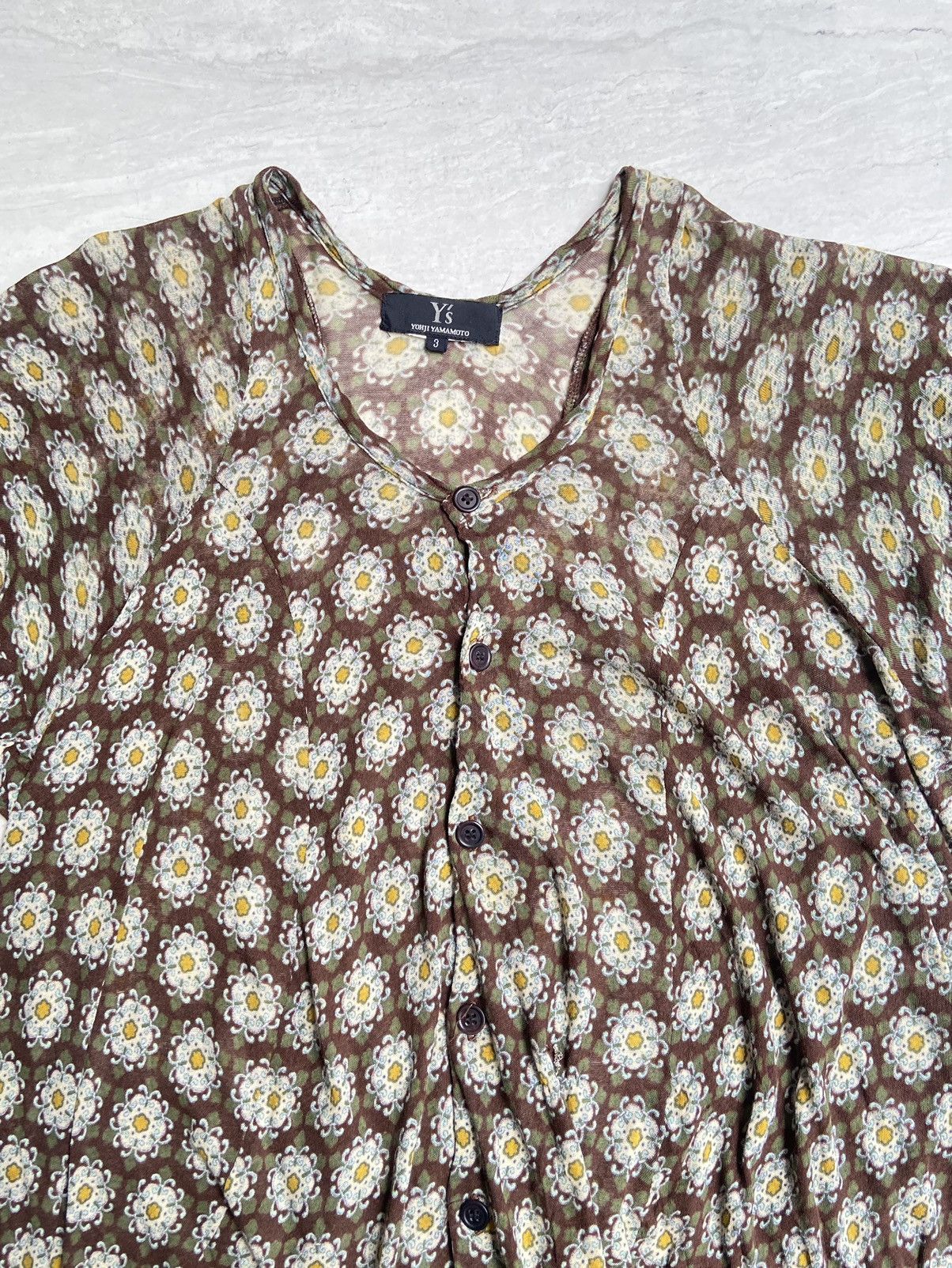 Y's × Yohji Yamamoto Y’S YOHJI YAMAMOTO Flowers Motive Shirt Size US XS / EU 42 / 0 - 3 Thumbnail