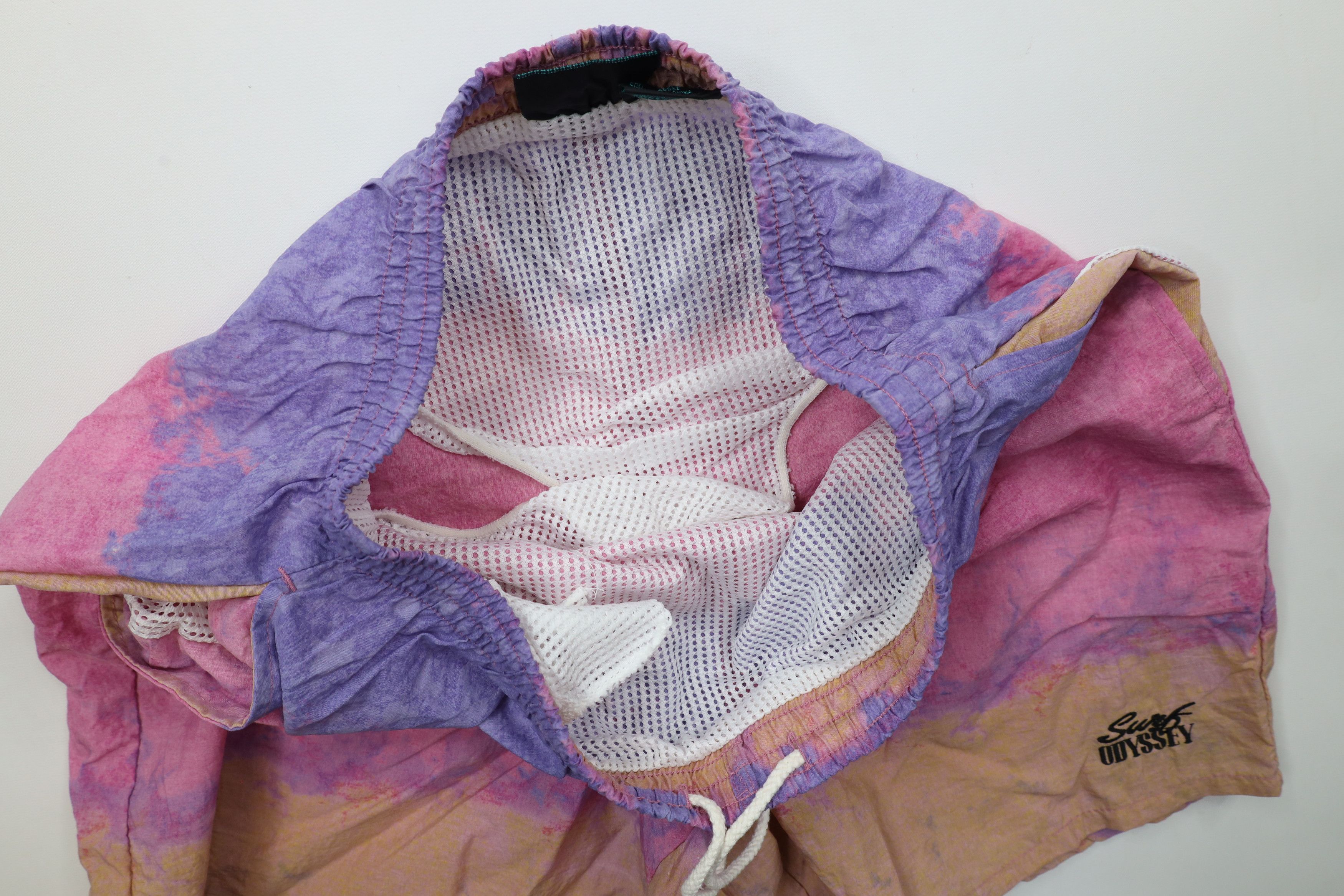 Vintage Vintage 90s Streetwear Wash Tie Dye Lined Beach Swim Shorts Size US 32 / EU 48 - 9 Thumbnail