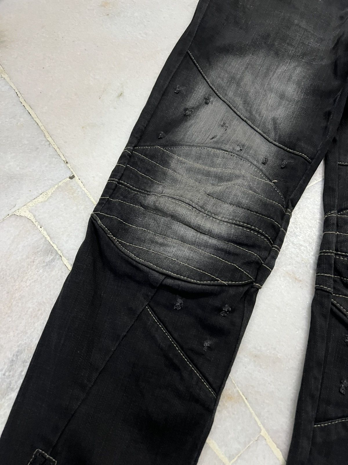 Japanese Brand PPFM DISTRESSED PUNK JEANS Size US 32 / EU 48 - 4 Thumbnail