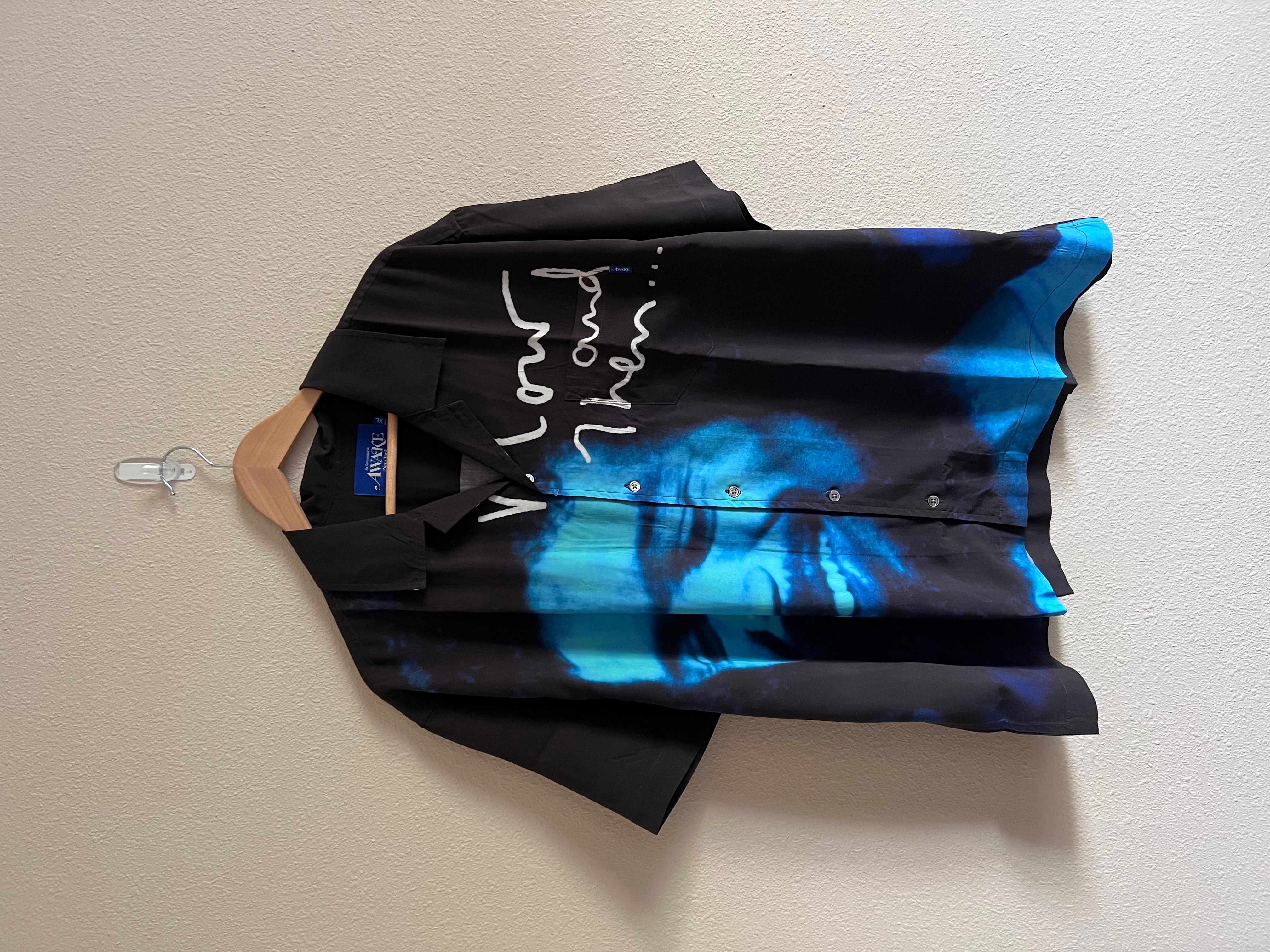 Pre-owned Awake Ny Gil Scott Heron Camp Collar Shirt In Black