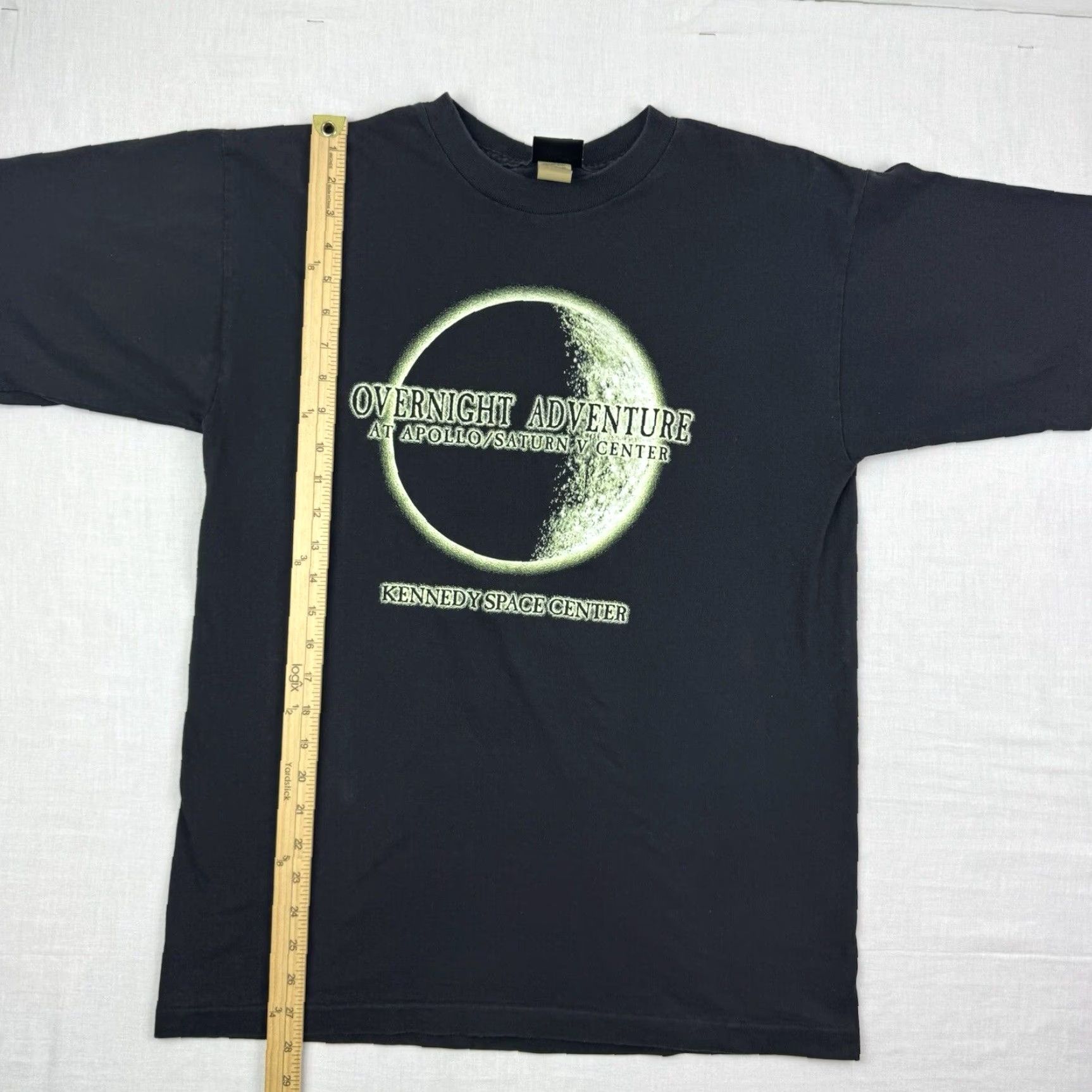 Vintage VINTAGE Kennedy Space Center T Shirt Adult Large Black Glow In The Dark 90s Space USA Mens Shirt Size US L / EU 52-54 / 3 - 7 Thumbnail