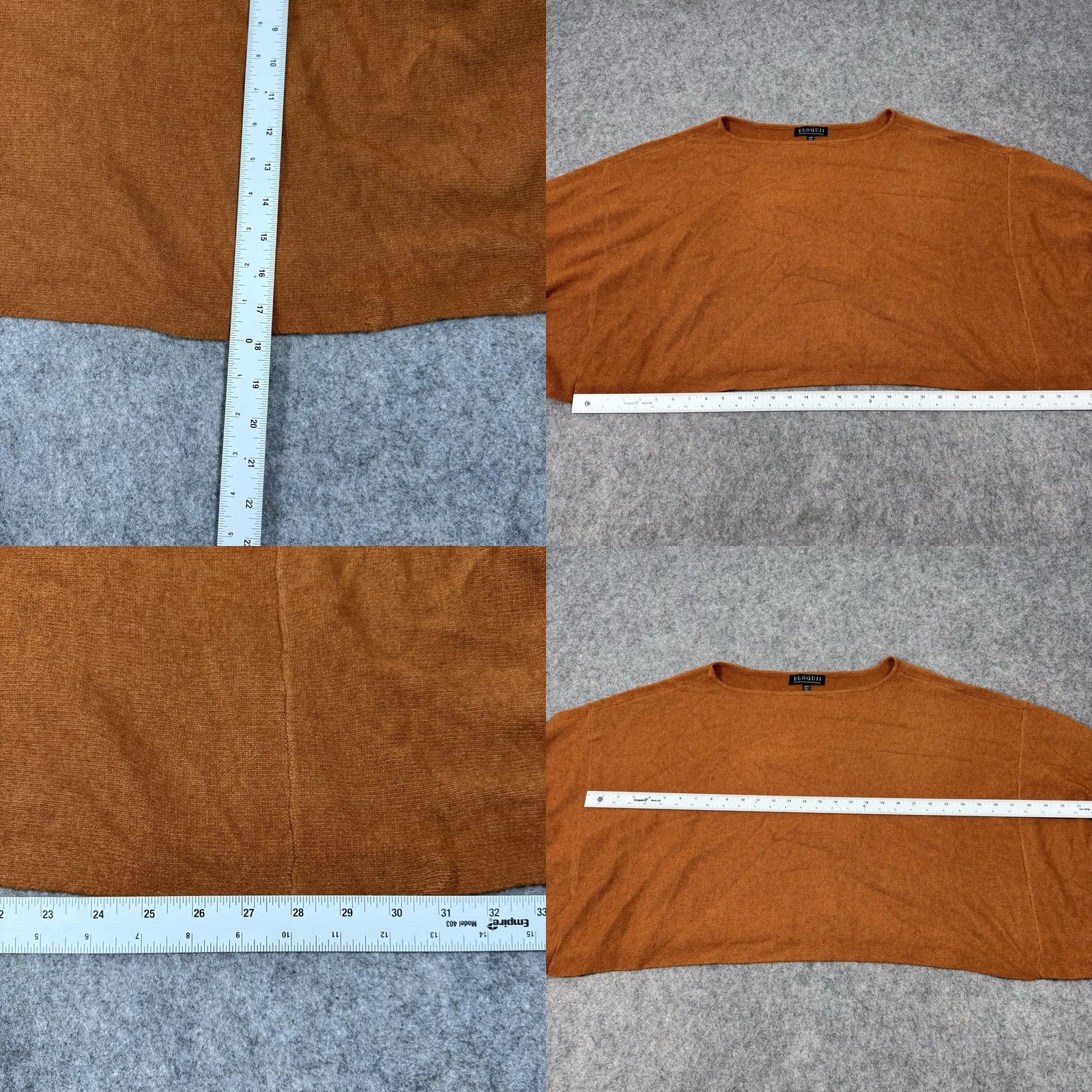 Vintage VINTAGE Eloquii Overside Draped Cropped Stretch Sweater Fit Women's Size 18/20 Brown NWT Size XXL / US 16-18 / IT 52-54 - 9 Thumbnail
