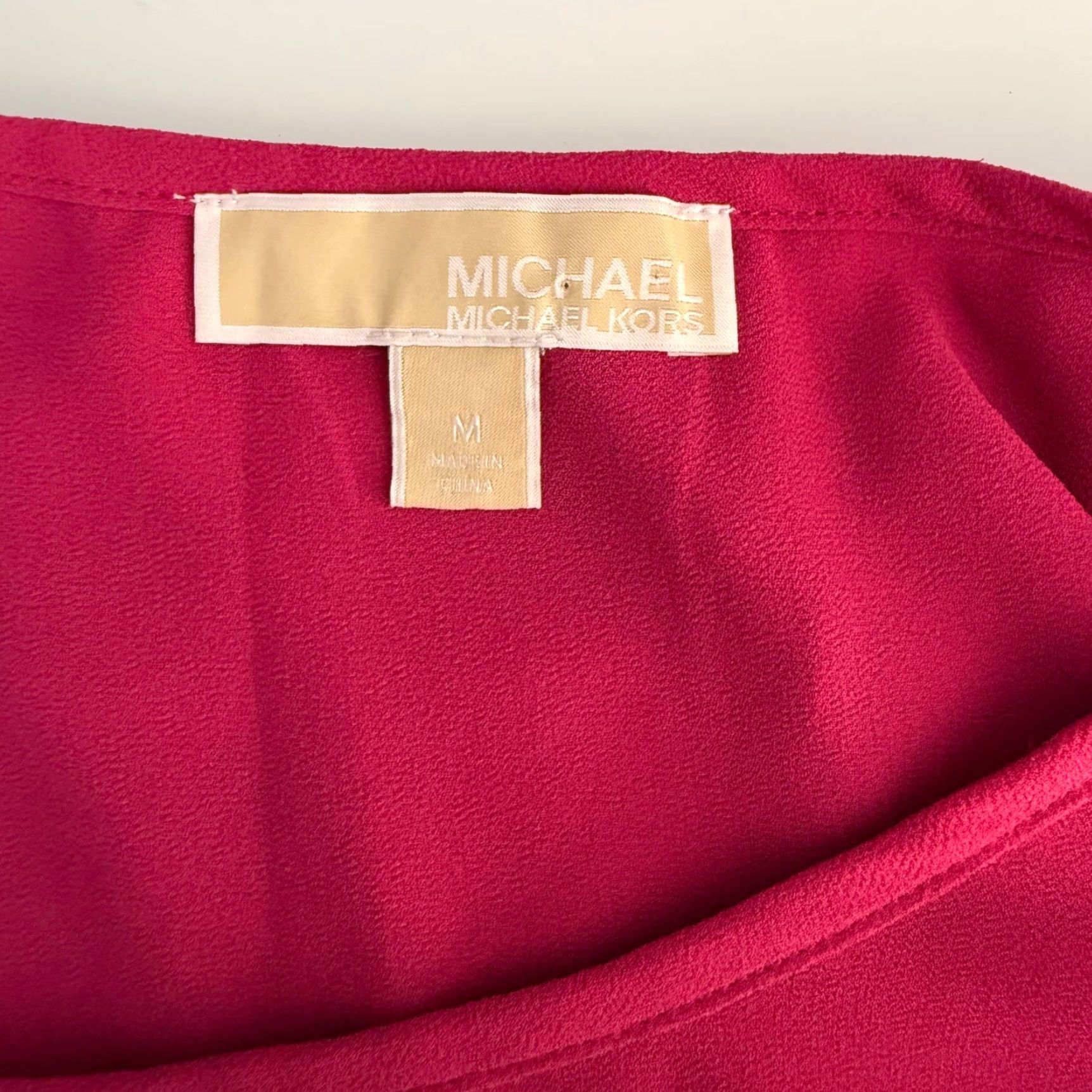 Vintage Michael Kors Tank Top Womens M Pink Magenta Split Back Layered Sleeveless Crew Neck Size M / US 6-8 / IT 42-44 - 6 Thumbnail