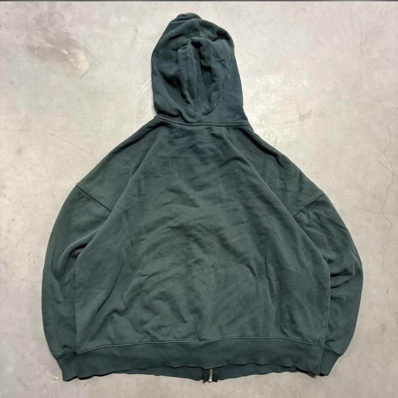 Vintage Crazy Vintage Y2K/2000s Blank Forest Green Streetwear Zipup Hoodie! Size US S / EU 44-46 / 1 - 2 Thumbnail