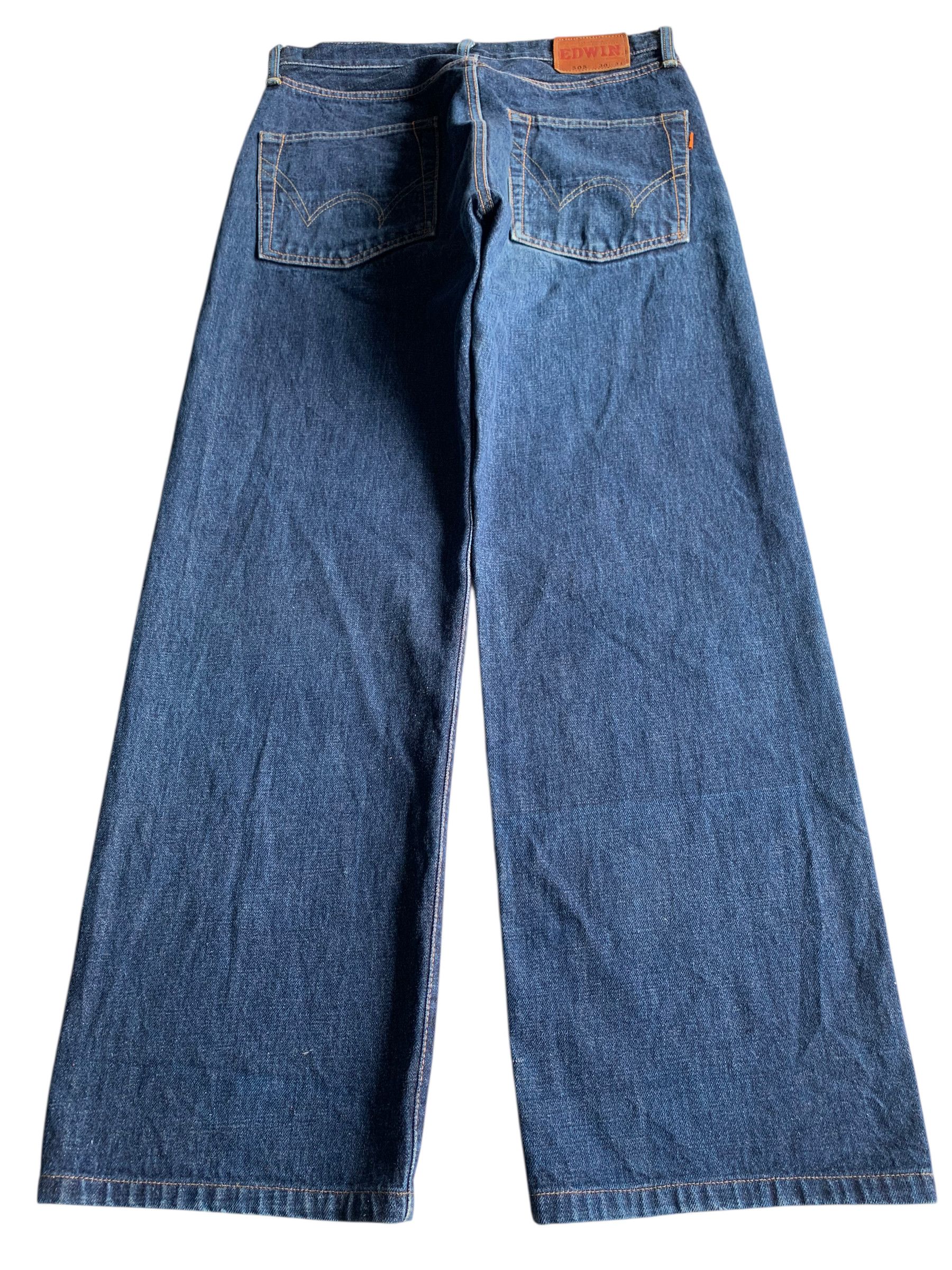 Edwin VINTAGE EDWIN 505 BAGGY SELVEDGE JAPANESE DENIM Size US 30 / EU 46 - 4 Thumbnail