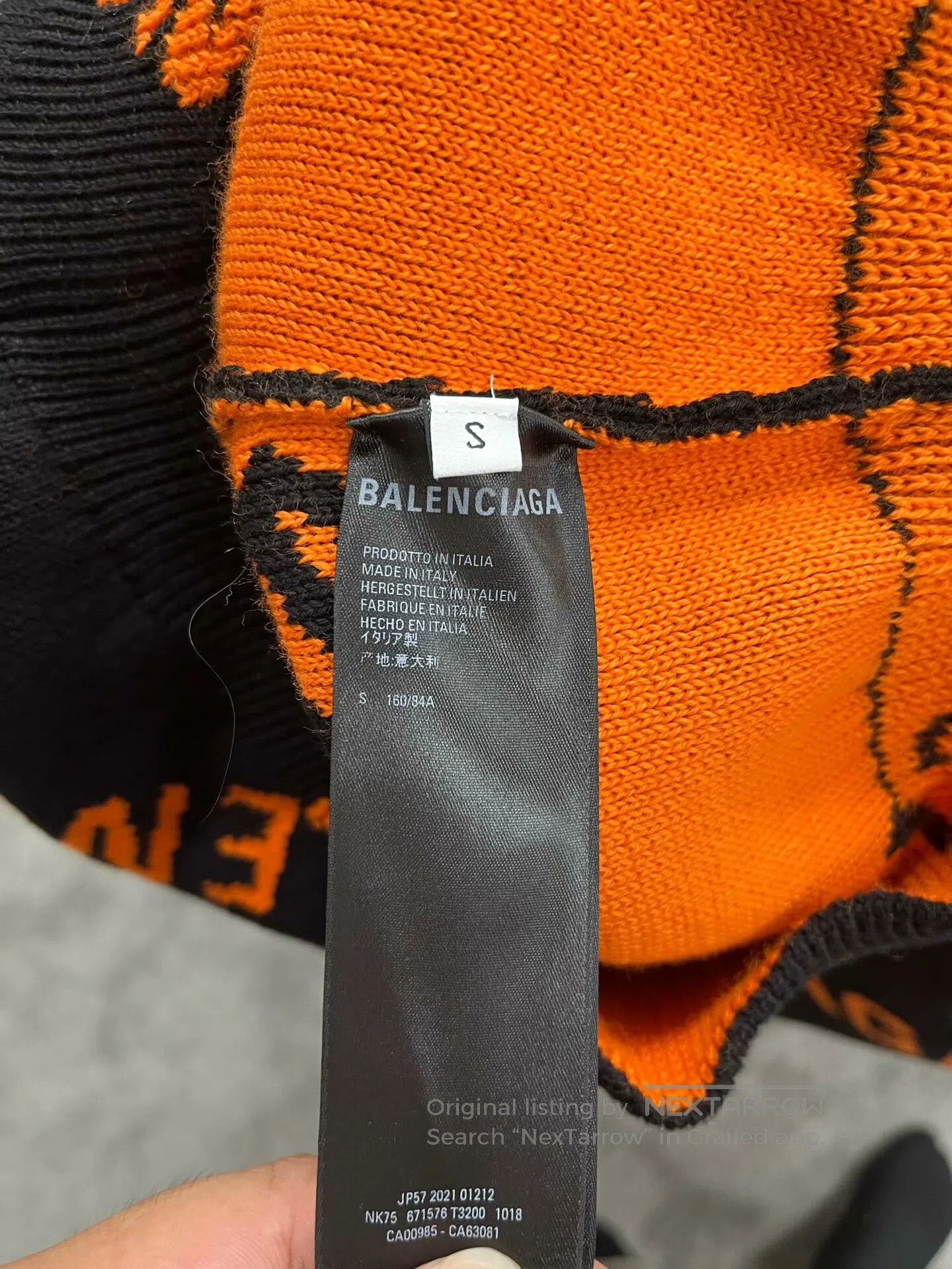Balenciaga Balenciaga Black full logo knitted sweater| Size US S / EU 44-46 / 1 - 4 Thumbnail