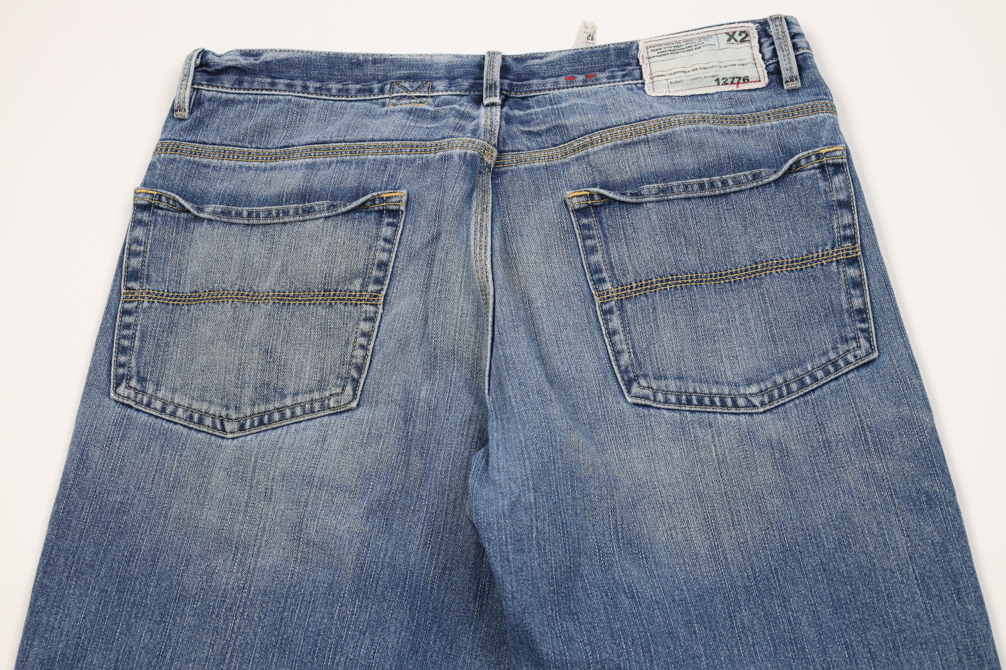 Express Vintage Y2K Express X2 Denim Bootcut Flared Wide Leg Jeans Size US 36 / EU 52 - 11 Thumbnail