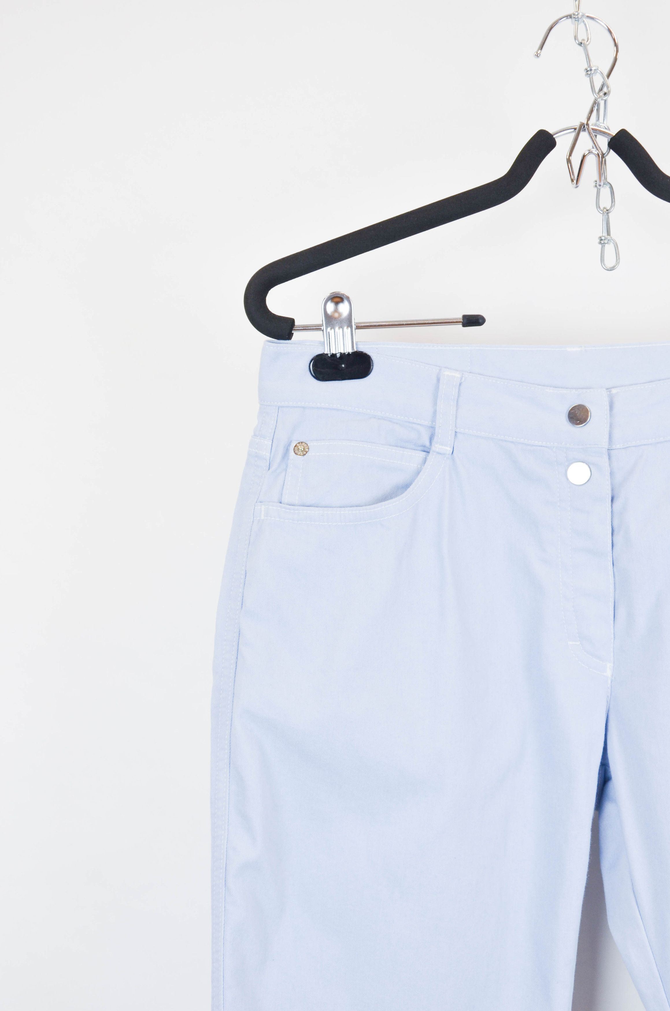 Jil Sander JIL SANDER Light Blue Straight Leg Pants – Size 29 Size US 29 - 3 Thumbnail