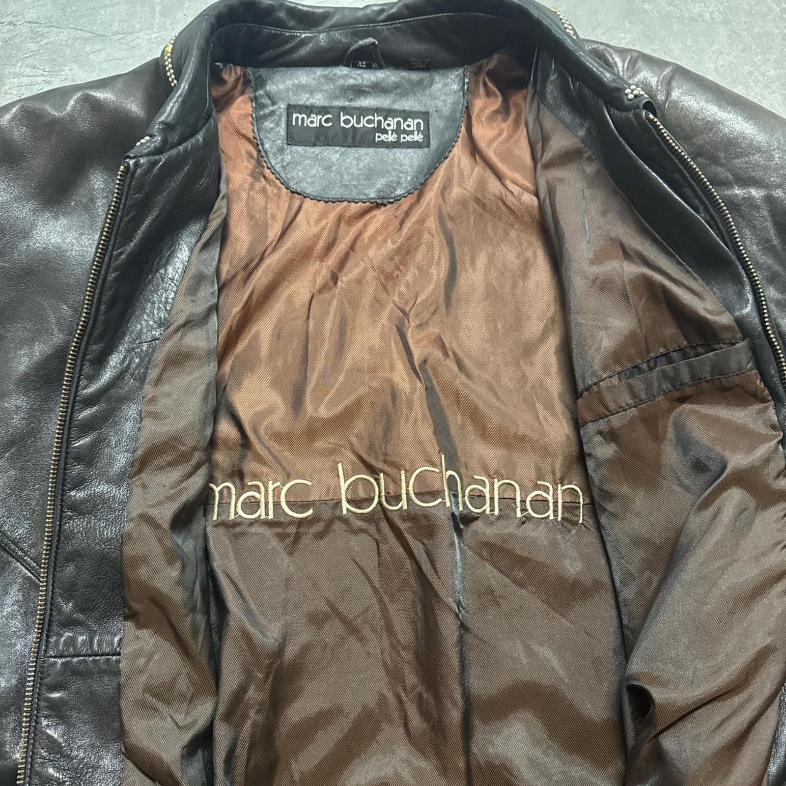 Pelle Pelle × Vintage Vintage Pelle Pelle Marc Buchanan Studded Leather Jacket Size US M / EU 48-50 / 2 - 7 Thumbnail