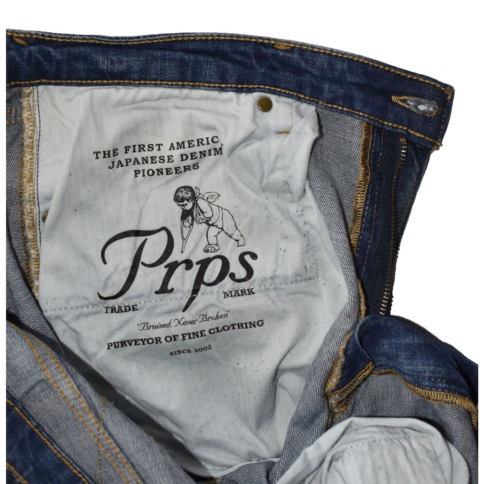 Prps PRPS Bruised Never Broken Windsor Tapered Skinny Jeans Sz 40 Size US 40 / EU 56 - 7 Thumbnail