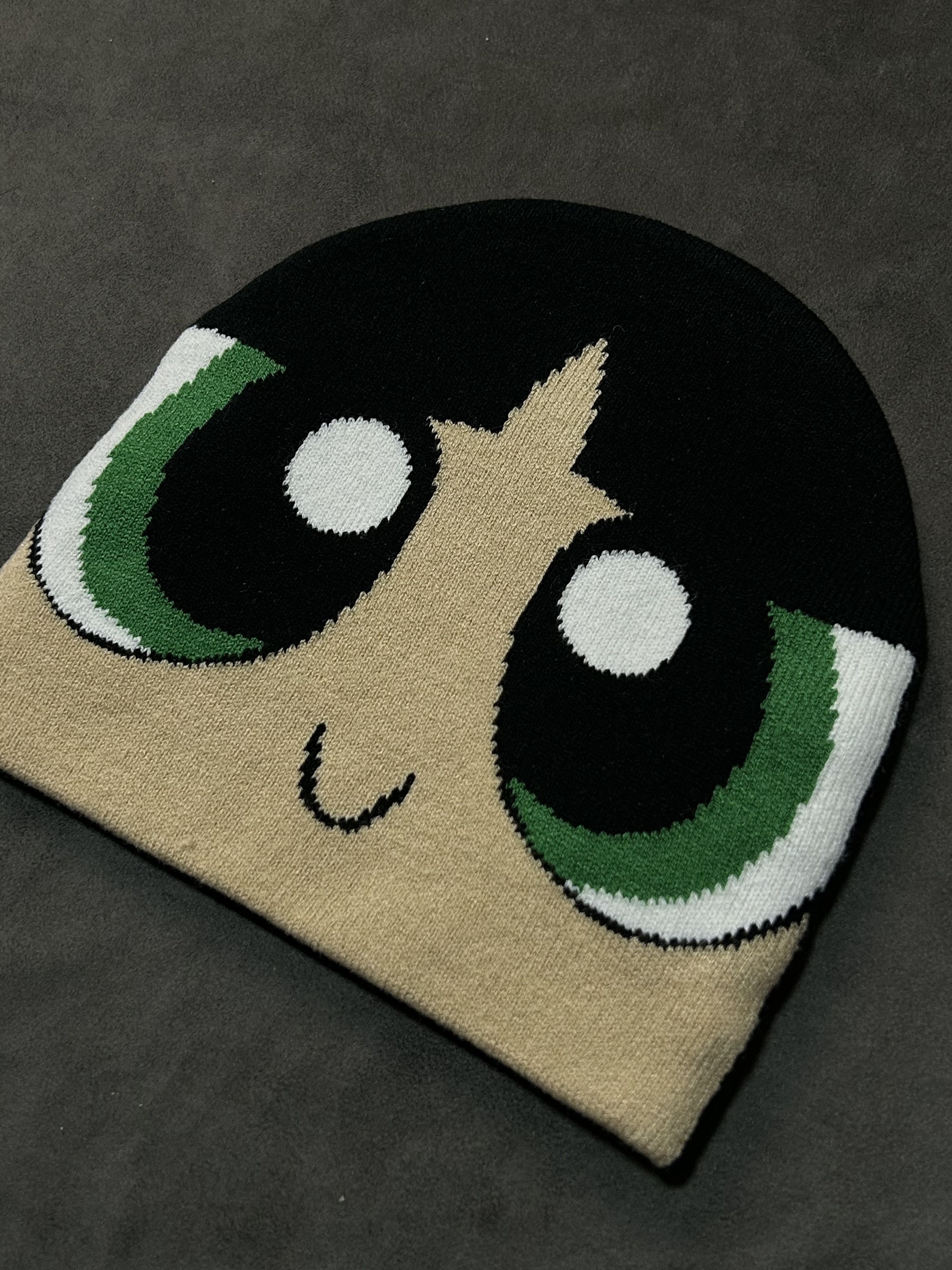 Japanese Brand Powerpuff Girls Buttercup Graphic No Cuff Knit Beanie Size ONE SIZE - 3 Thumbnail
