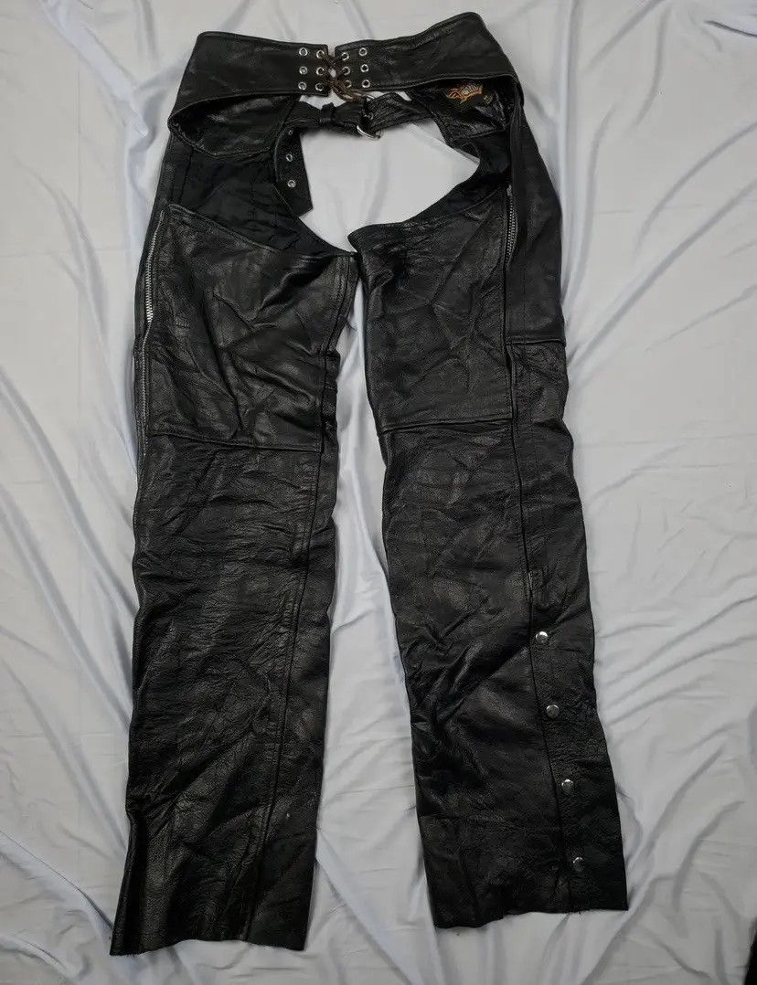 Cowboy Equipment × Genuine Leather × Vintage Vintage Cowboy Leather Pants Universal Rider Size US 34 / EU 50 - 2 Thumbnail