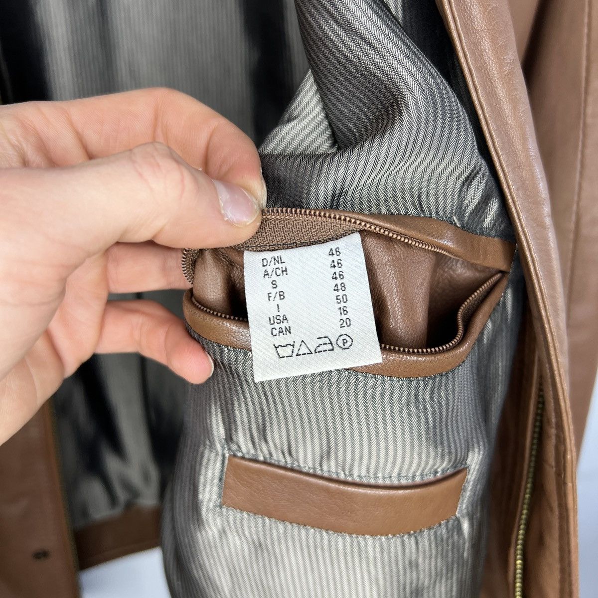 Leather × Vintage Vintage Brown Leather Motor Biker Jacket Trucker Genuine Size US M / EU 48-50 / 2 - 9 Thumbnail
