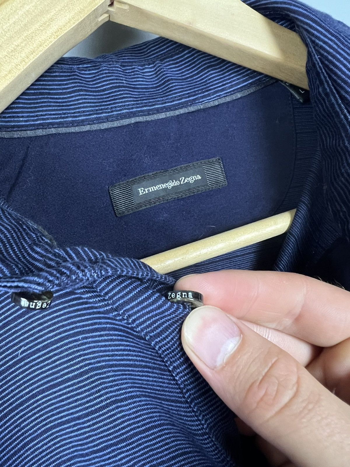 Ermenegildo Zegna (L) Rare Ermenegildo Zegna Polo Shirt stripe Size US L / EU 52-54 / 3 - 13 Thumbnail