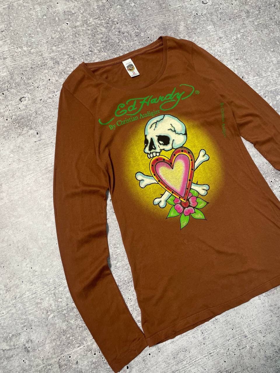 Ed Hardy Vintage Ed Hardy Christian Audigier Skull Long Sleeve Y2K Size M / US 6-8 / IT 42-44 - 2 Thumbnail