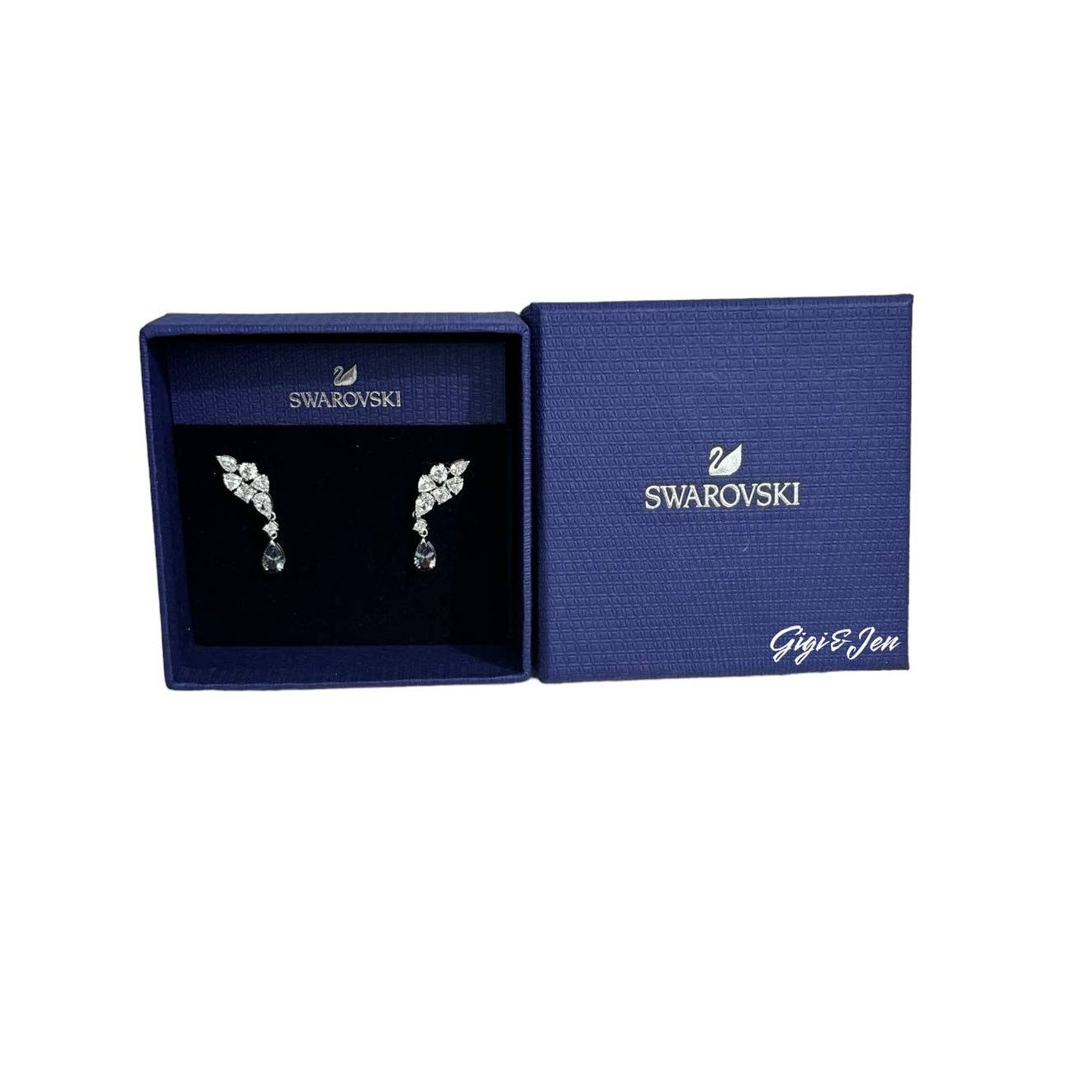 Swarovski Swarovski Tennis Deluxe Cluster Mixed White Earrings Size ONE SIZE - 5 Thumbnail